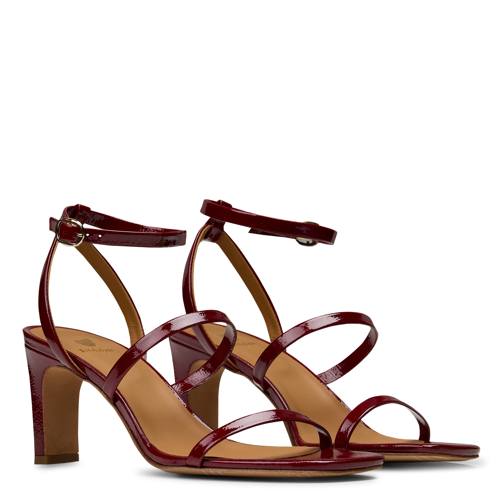 Flache Leder-Mules BOBBIES Rot