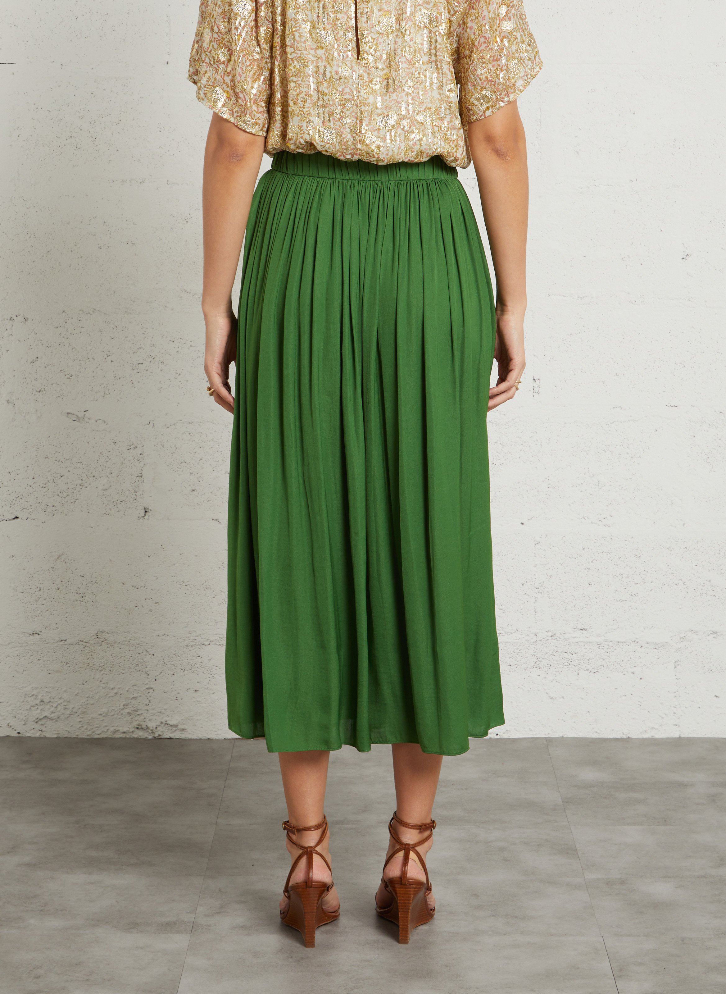 Halflange, rechte rok MAISON 123 Groen