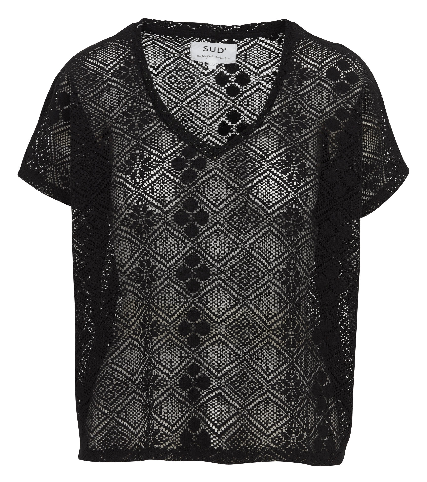 Baumwoll-T-Shirt mit V-Ausschnitt SUD EXPRESS