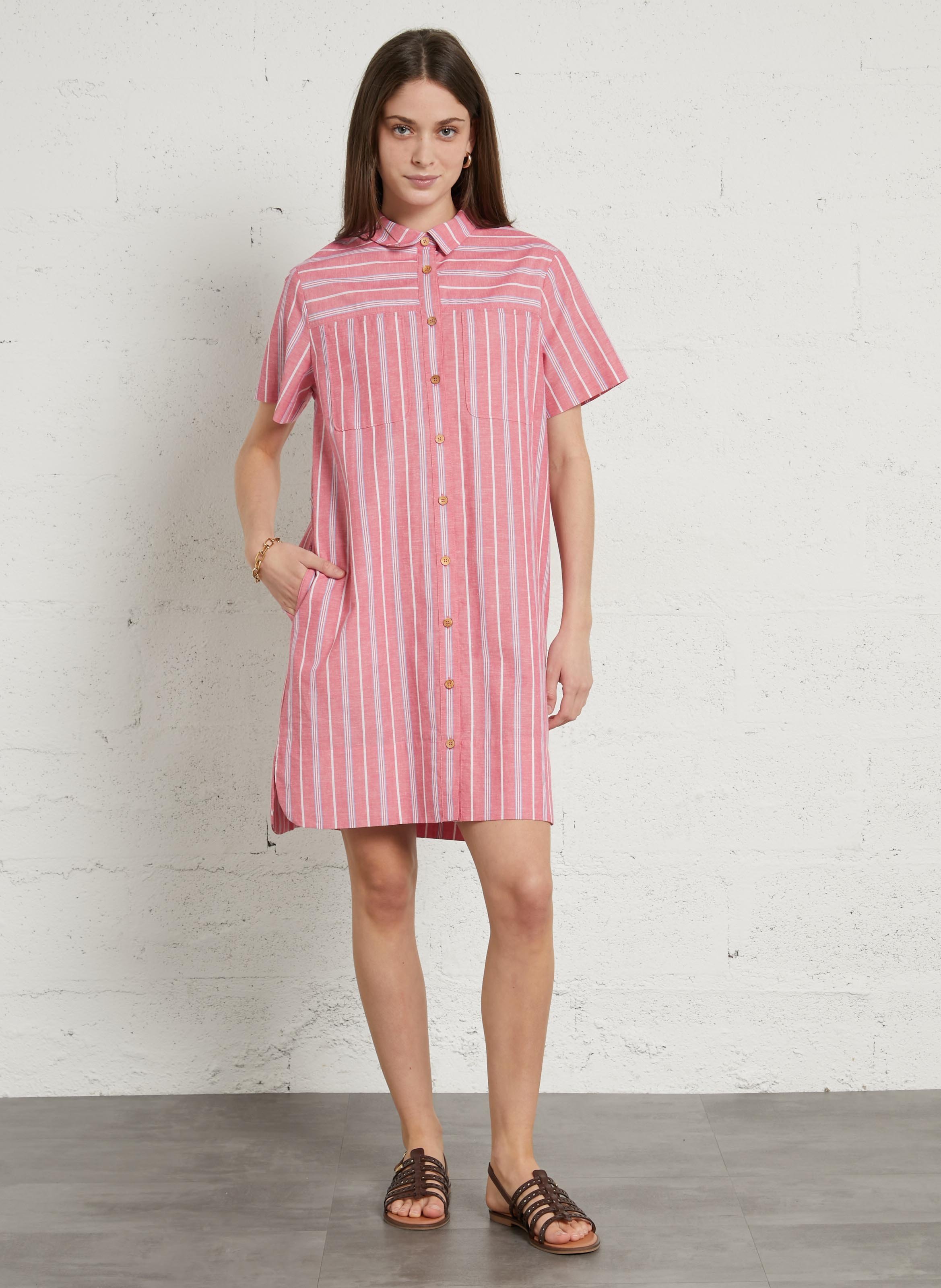 Robe courte à rayures  ARMOR LUX Rose