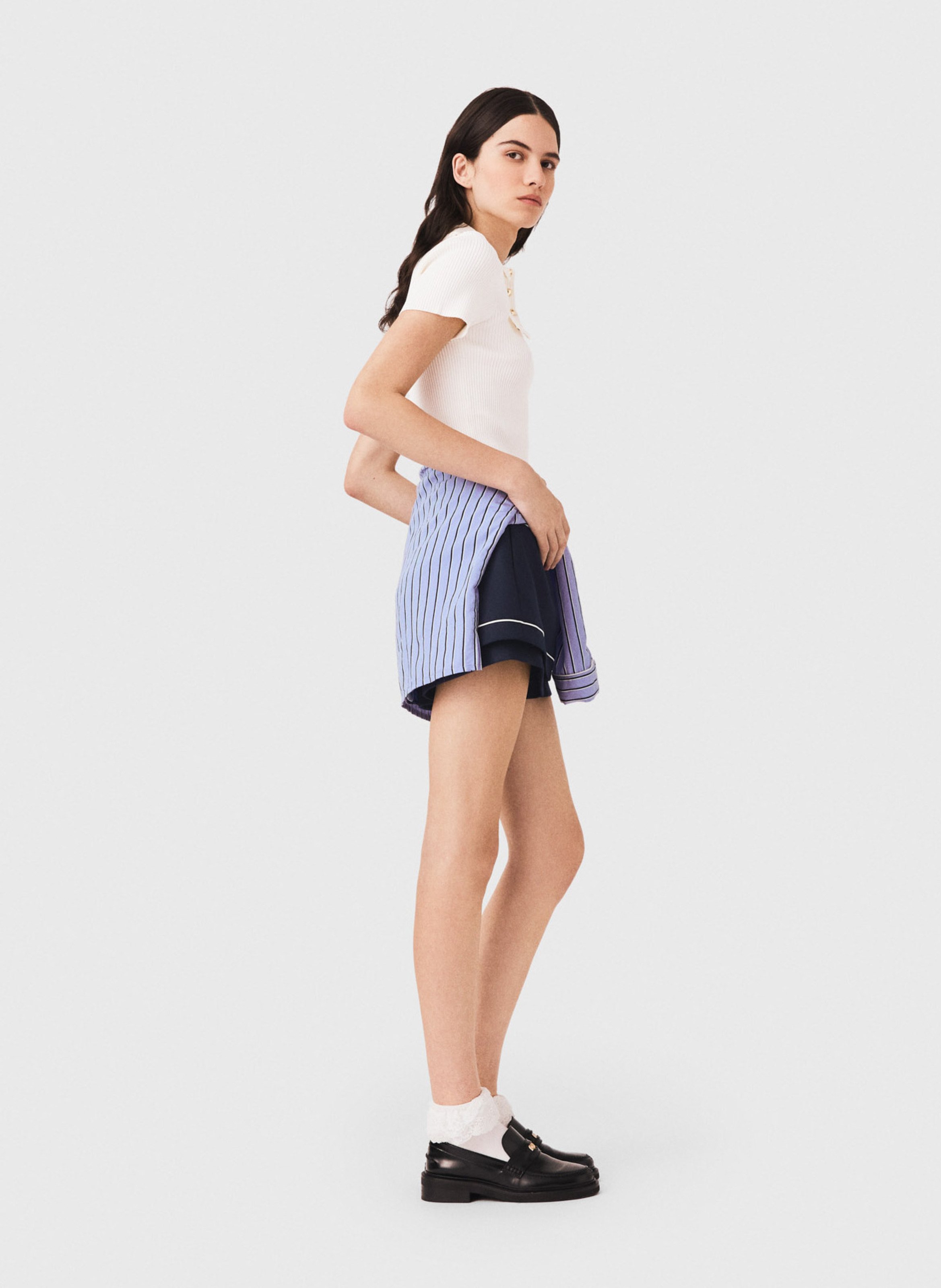 Pull polo ajusté uni MAJE Beige