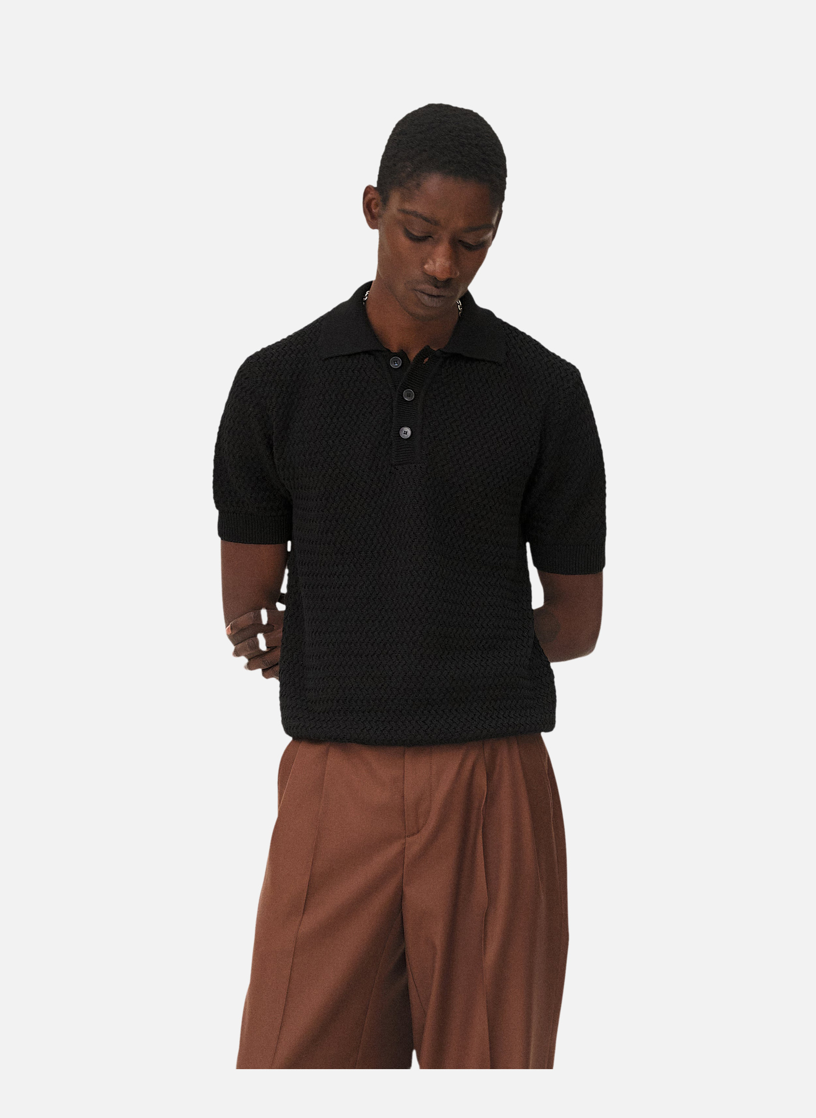 Short-sleeve polo HARING BLACK Noyoco Black