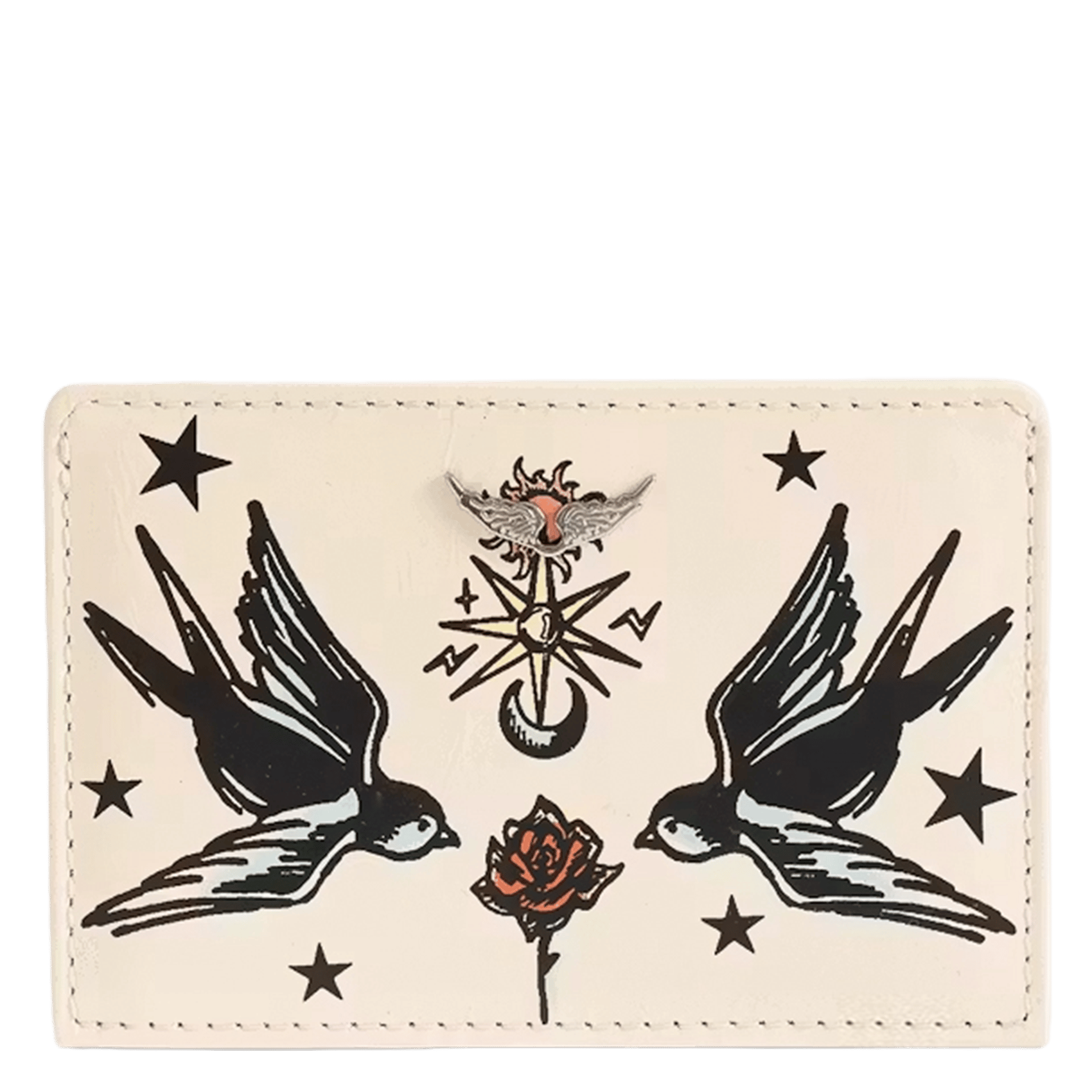 Pasjeshouder van reliëfleer ZADIG&VOLTAIRE Wit