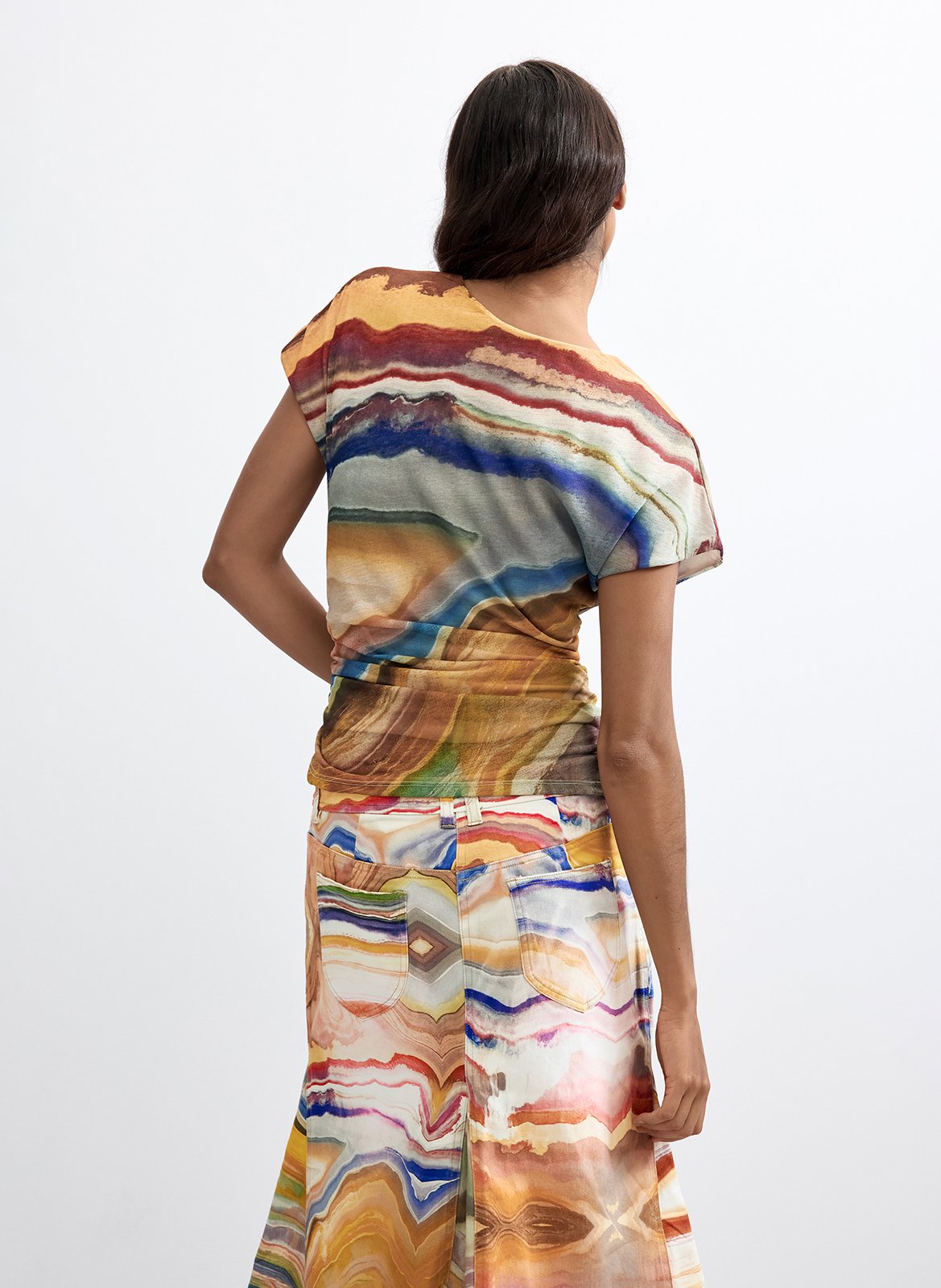 Tee-shirt fluide imprimé DESIGUAL Multicolore