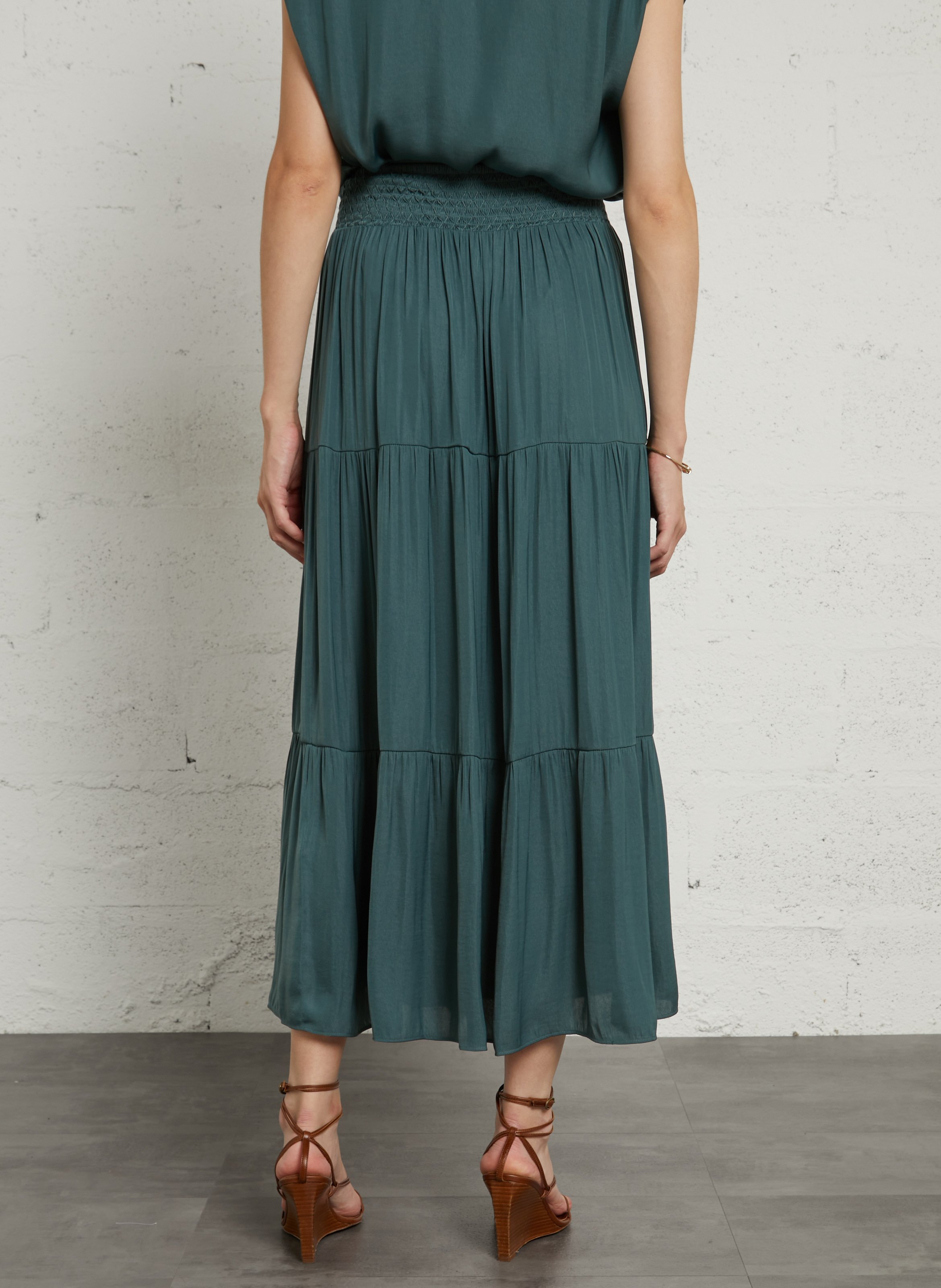 Long flowing skirt MAISON 123 Blue