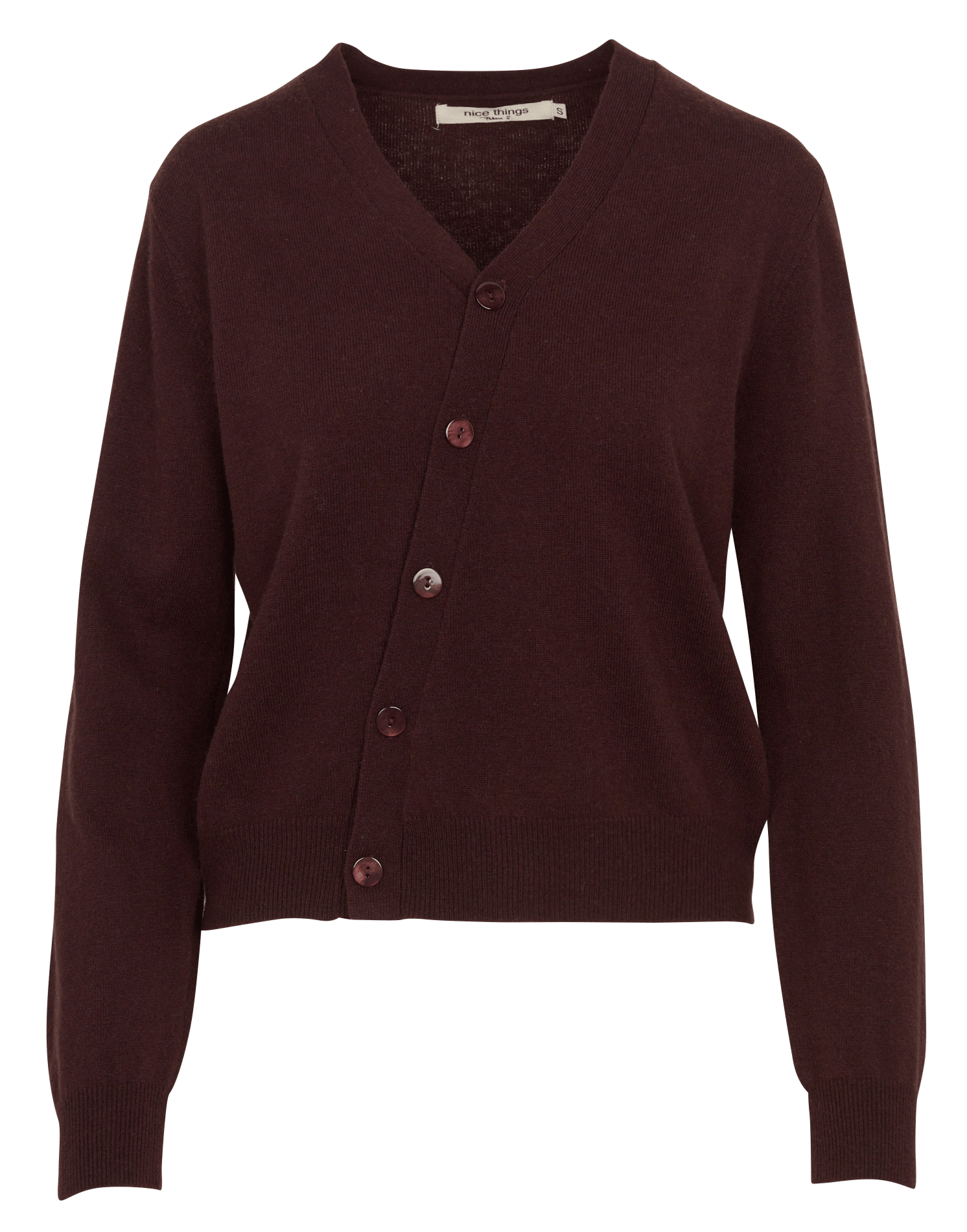 Asymmetrical Buttoned Vest NICE THINGS Plums