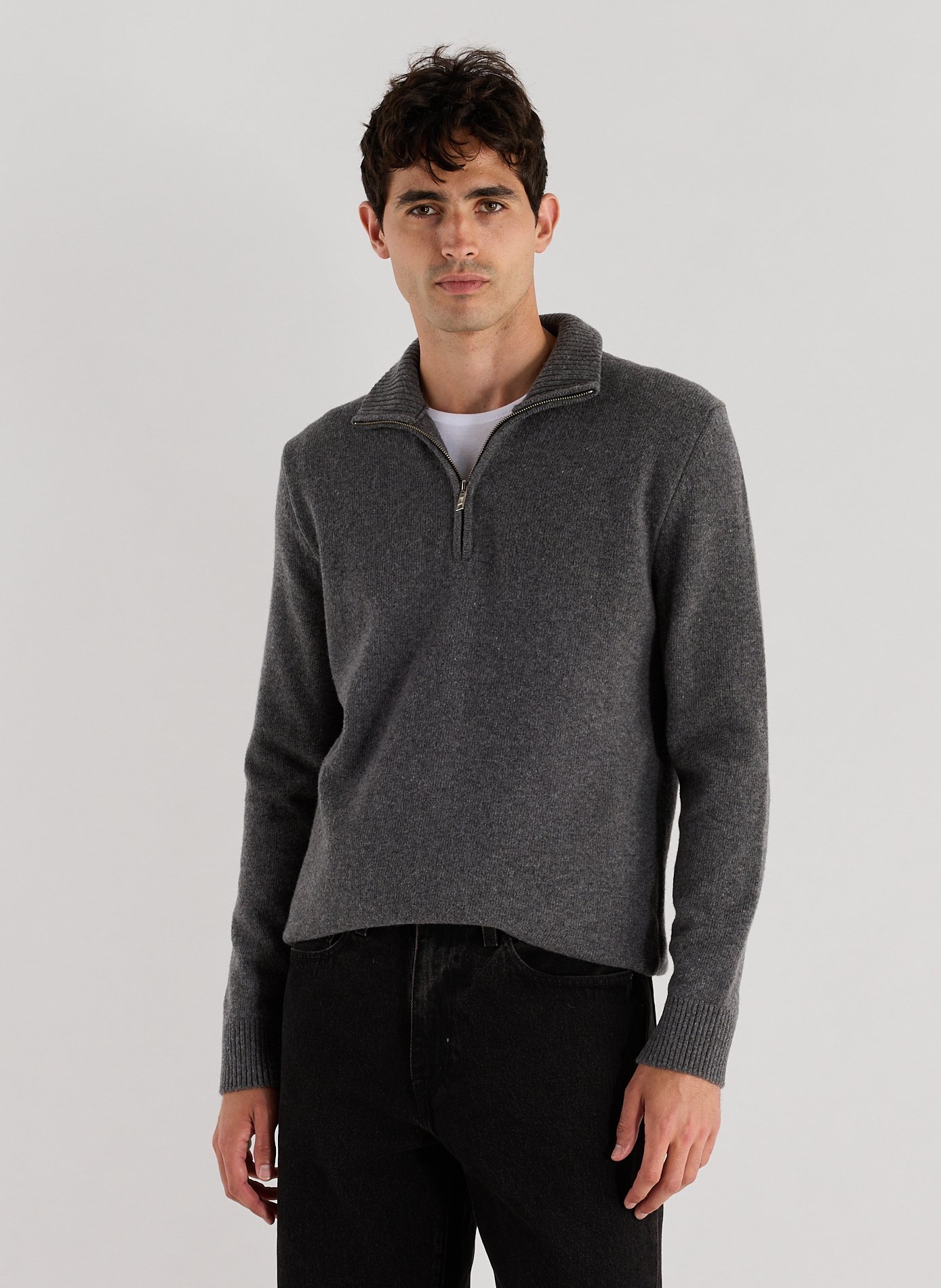 Pull gefil en maille gefil-h AU PRINTEMPS PARIS Gris