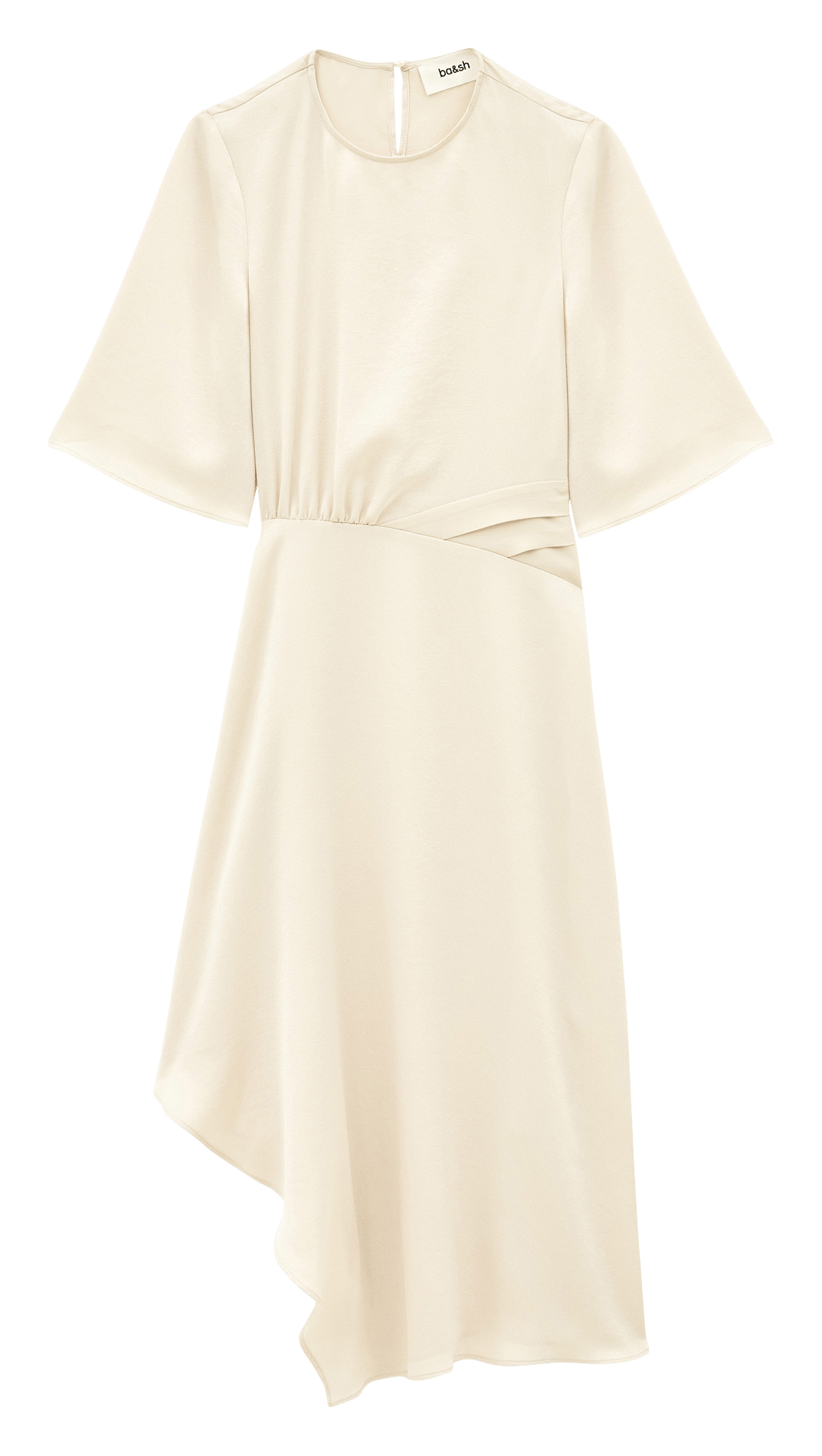 Robe midi cintrée asymétrique BA&SH Beige