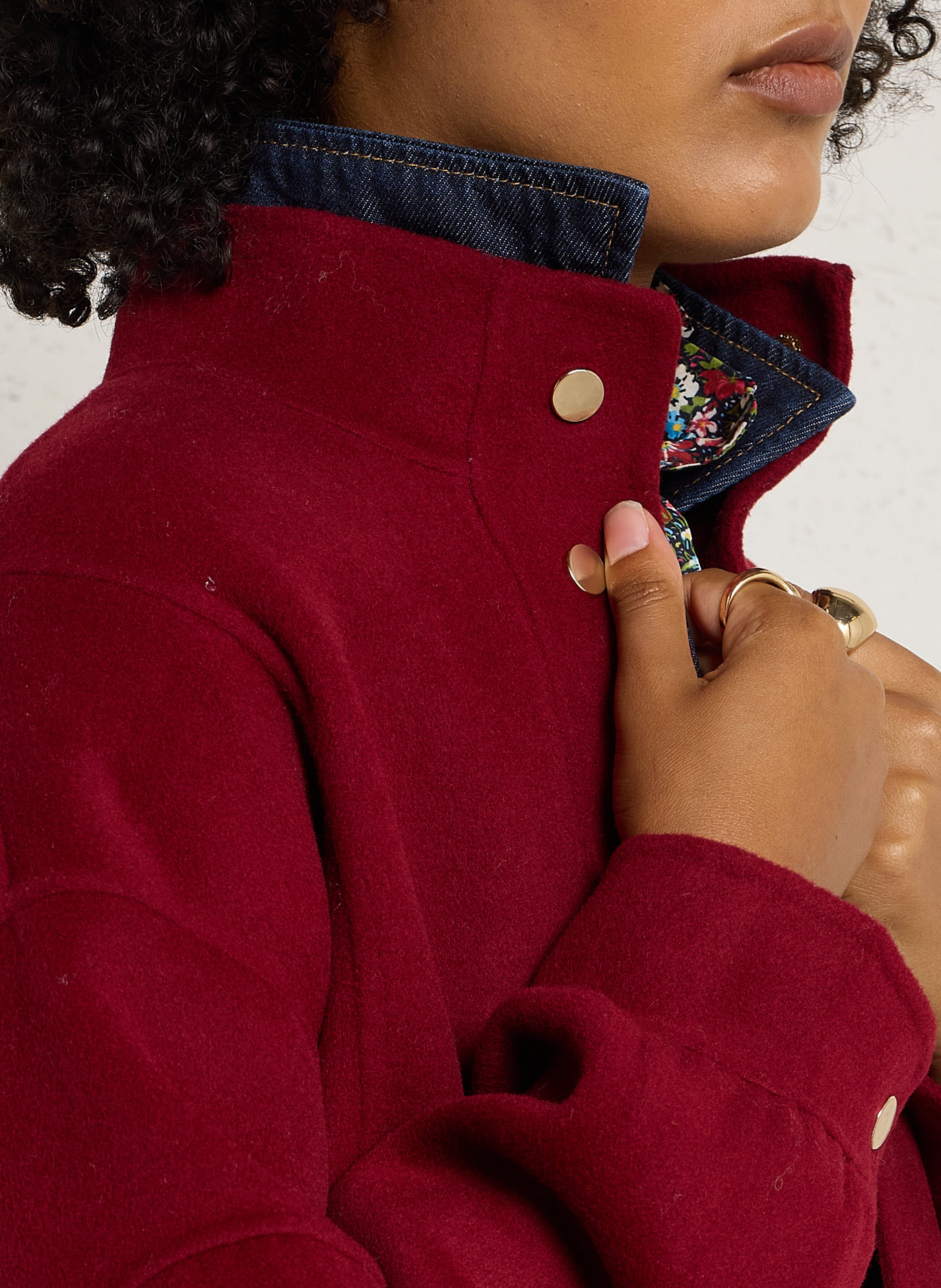 Gerade geschnittene Jacke aus Wollmix MAISON 123 Rot