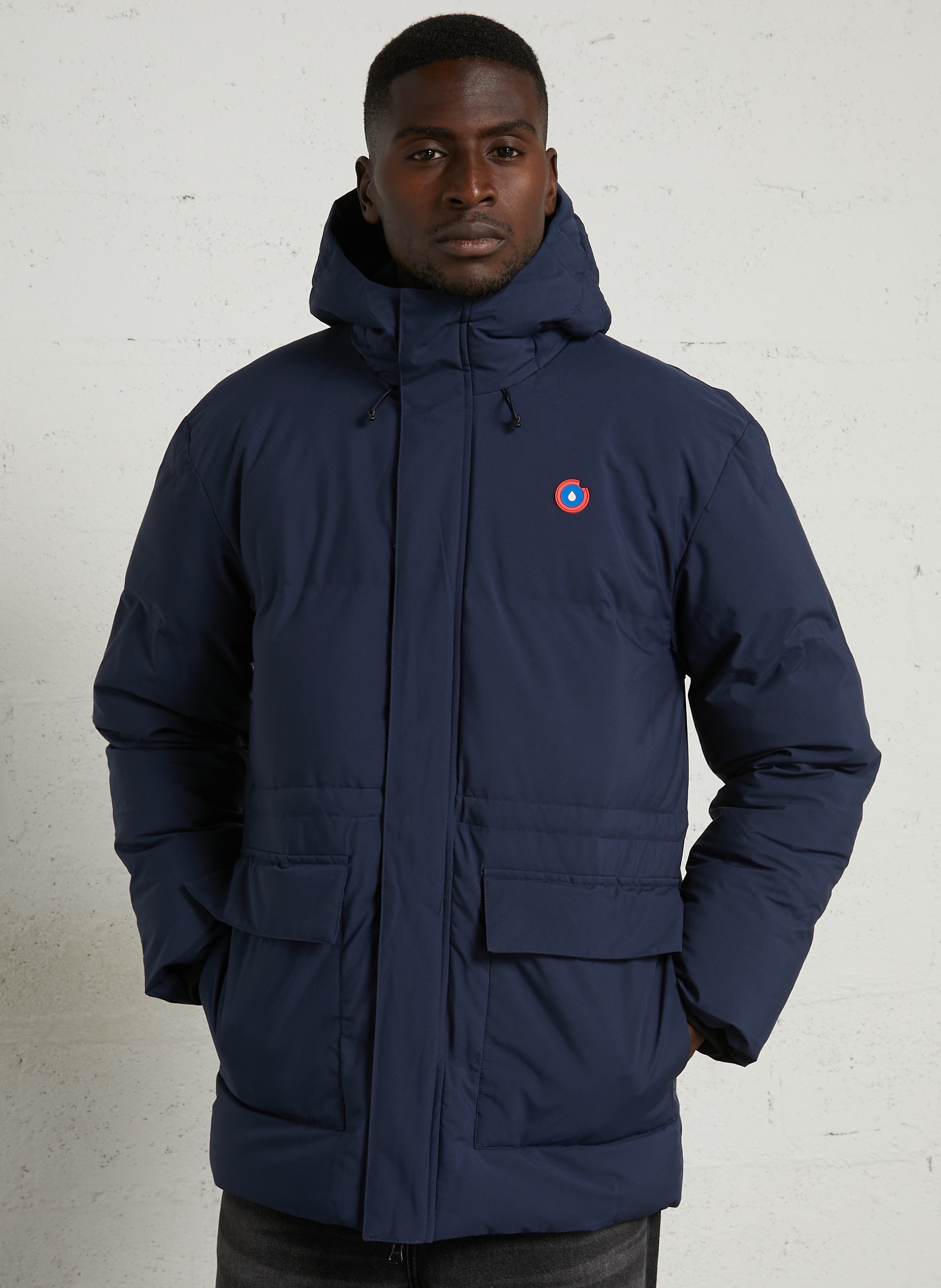 Weite wasserdichte Daunenjacke FLOTTE Blau