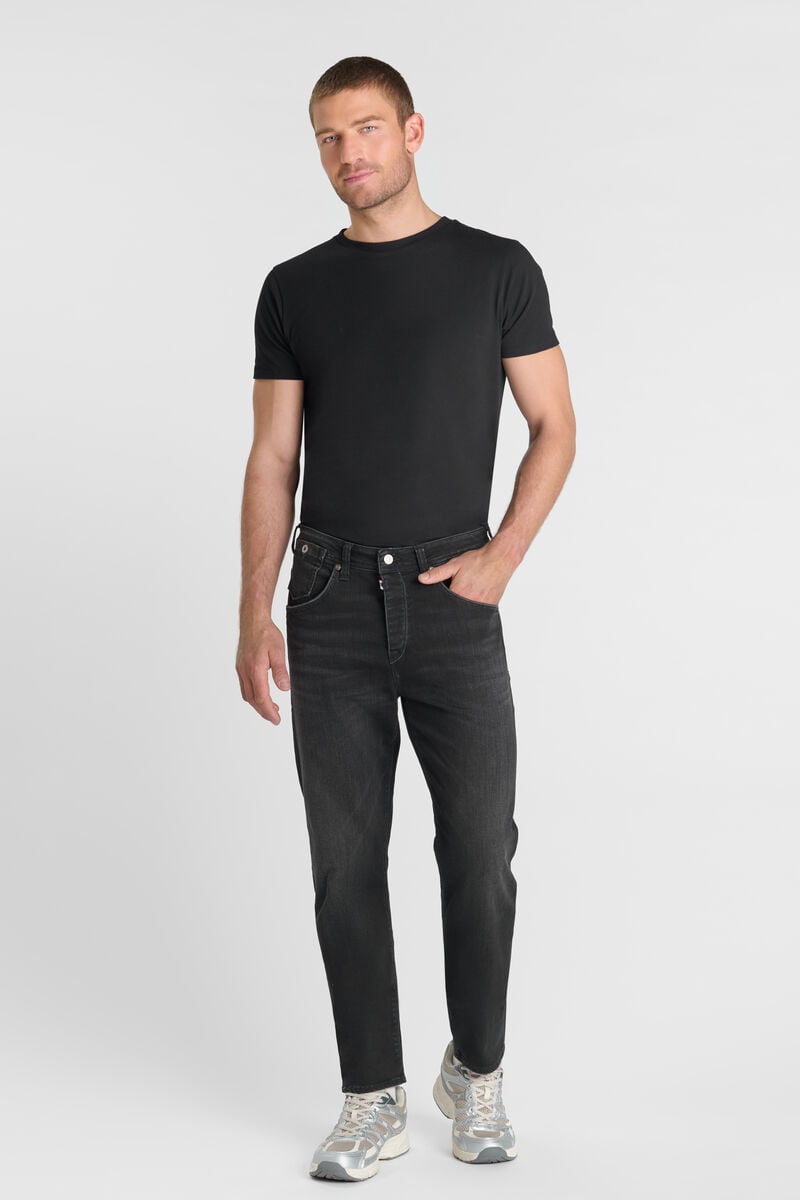 Loose jeans, wide, length 34 LE TEMPS DES CERISES Black