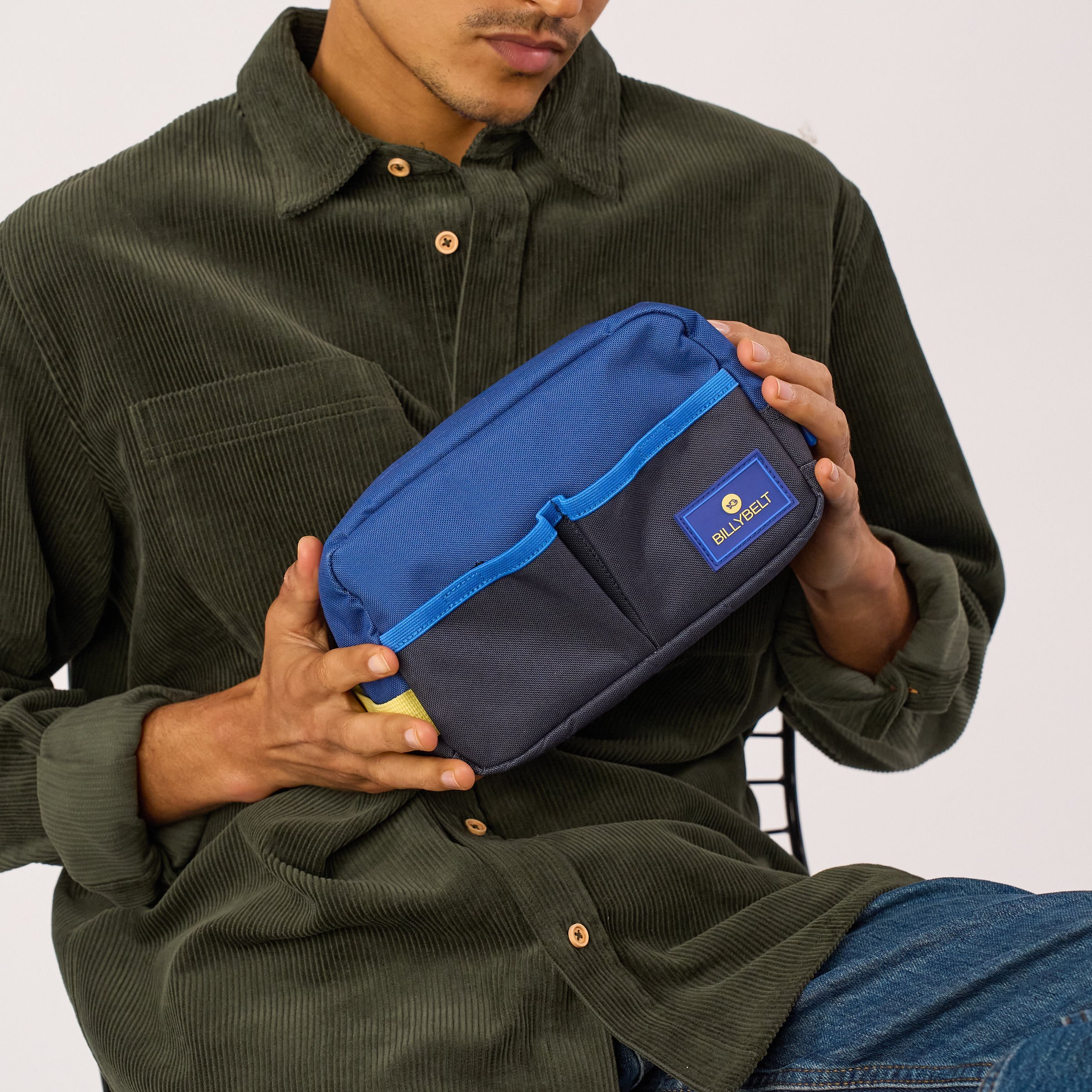 Recycled polyester toiletry bag BILLYBELT Blue