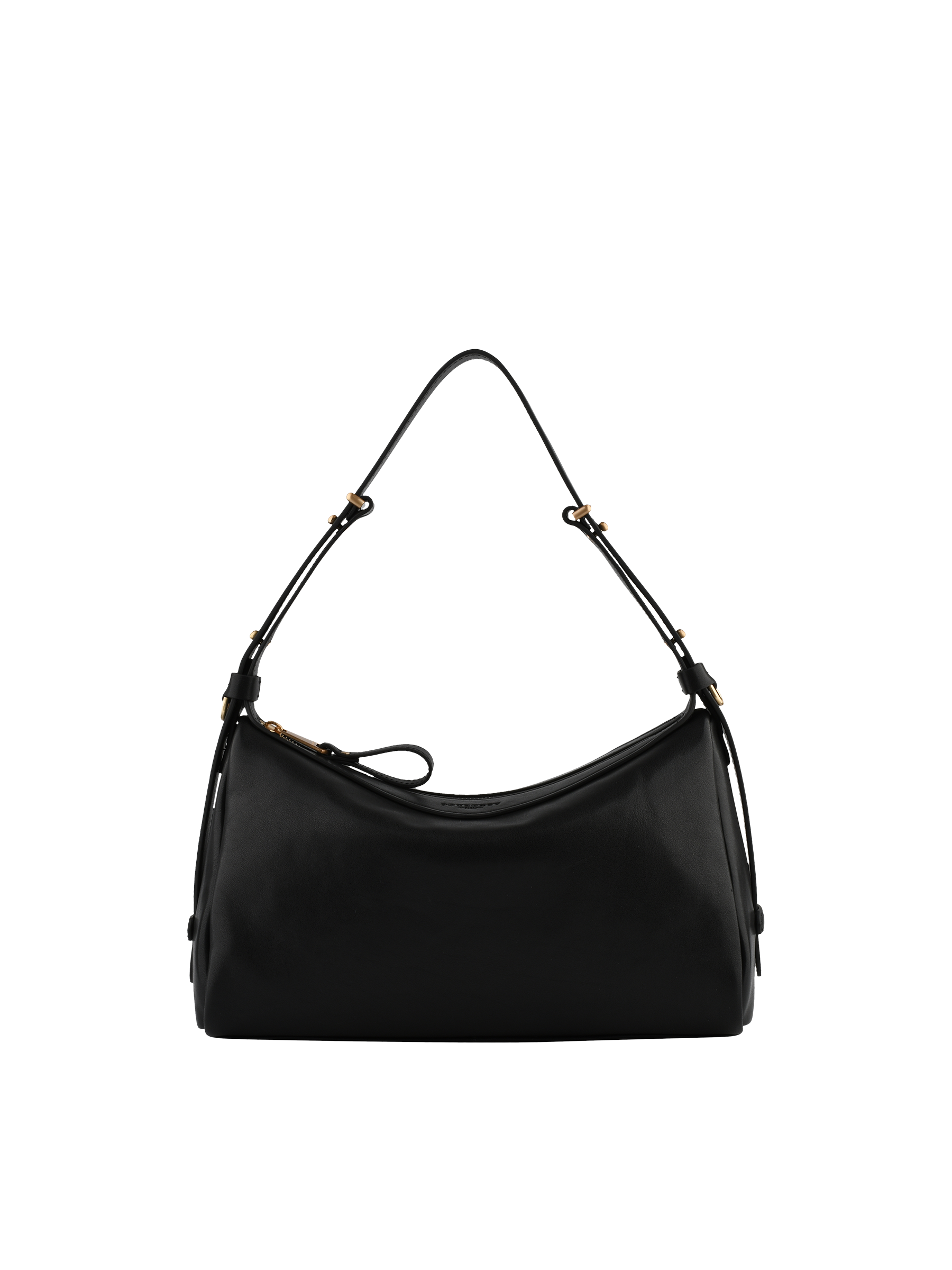 Shoulder bag in cowhide leather with aged leather effect POURCHET