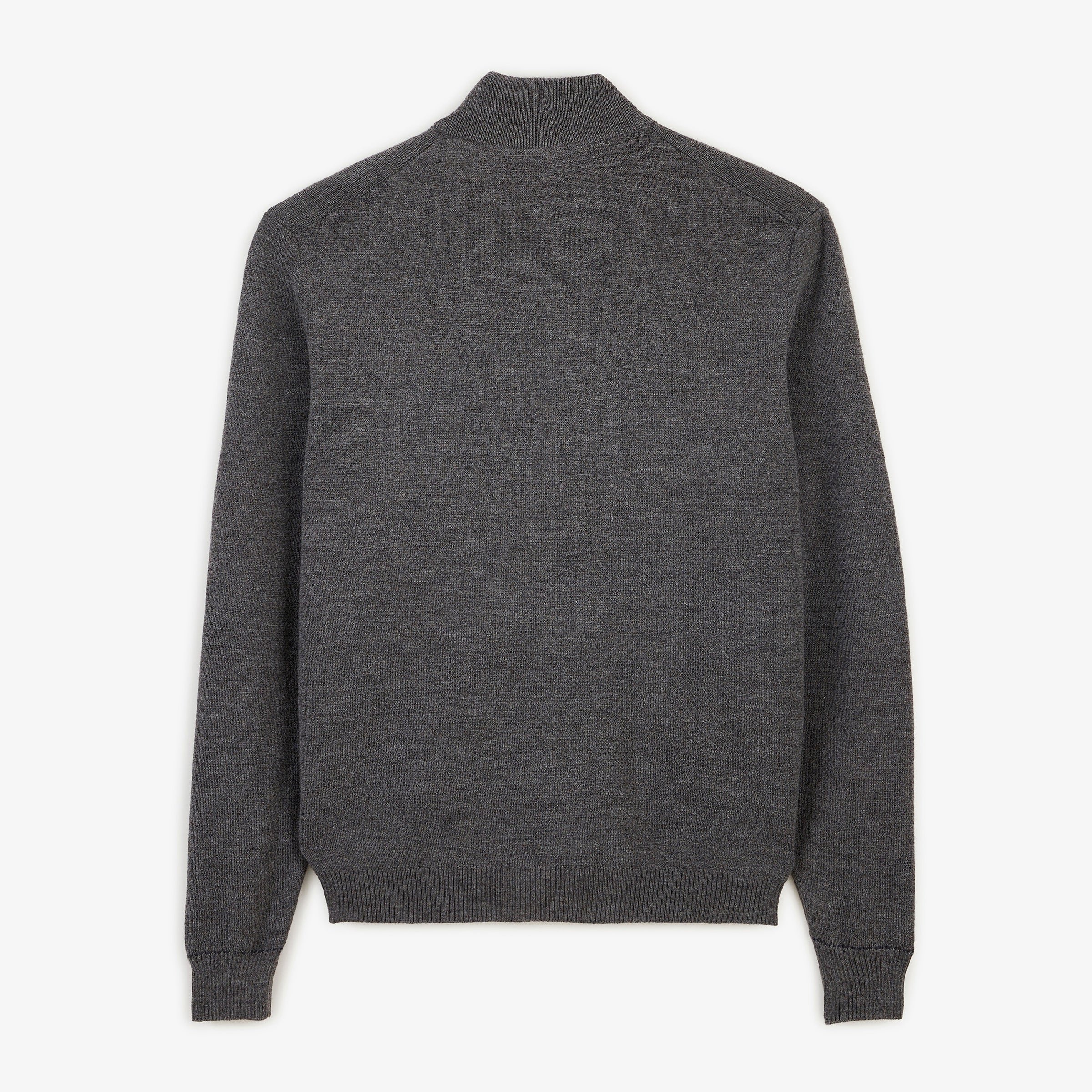 Zipped wool-knit cardigan SERGE BLANCO Grey