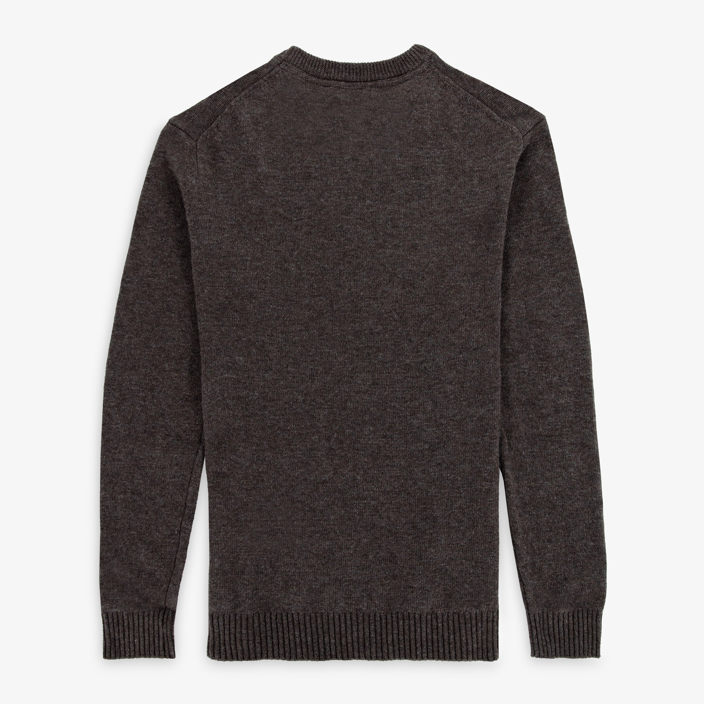 Round-neck wool-blend sweater SERGE BLANCO Brown