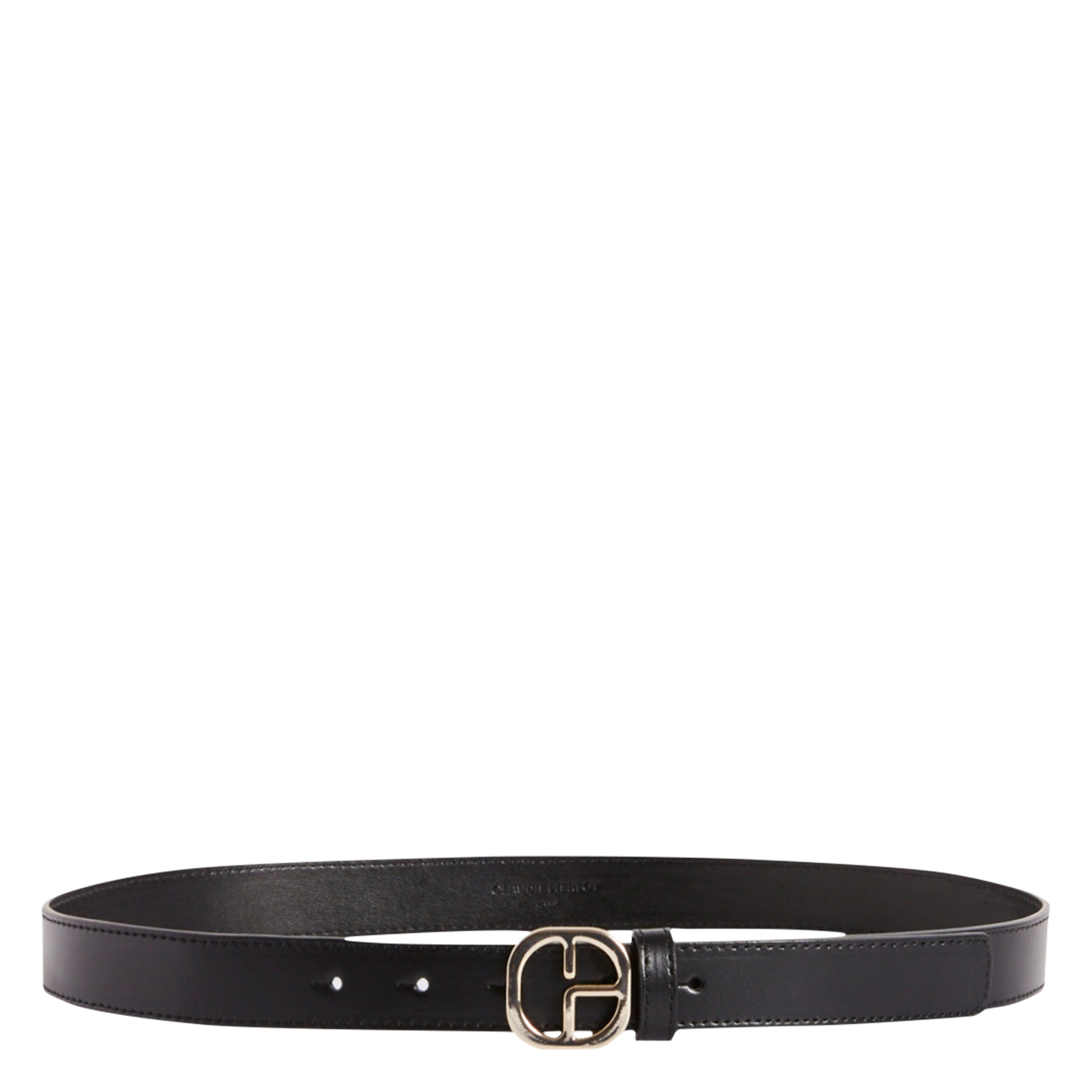 Leren ceintuur met CP-gesp CLAUDIE PIERLOT Zwart