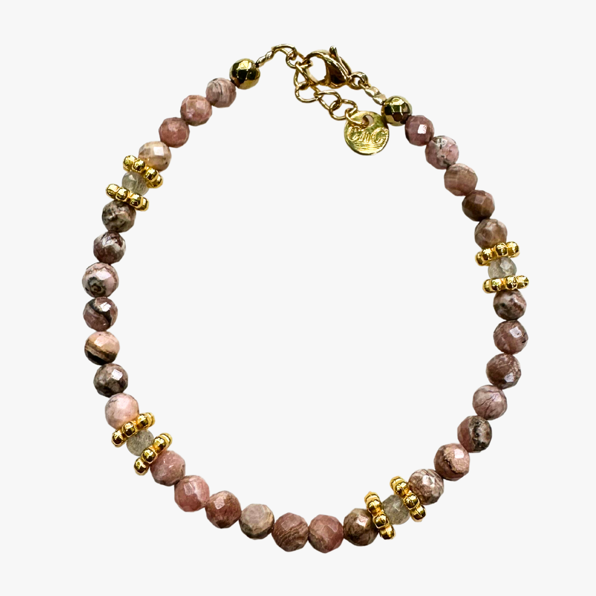 Rhodochrosite bracelet GINANDGER Pink