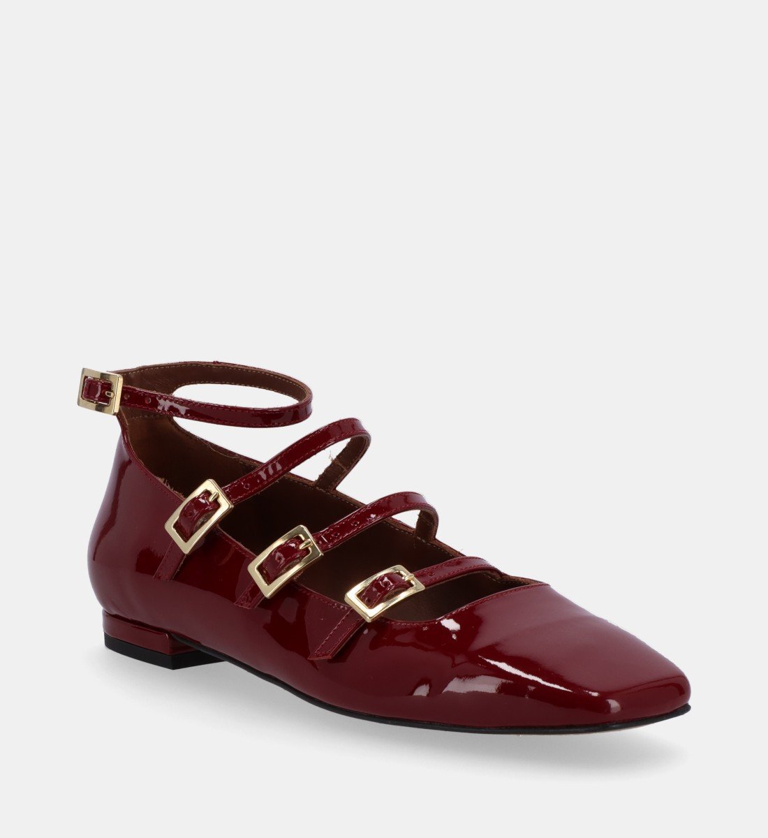 Ballerines mary jane en cuir ALOHAS Rouge