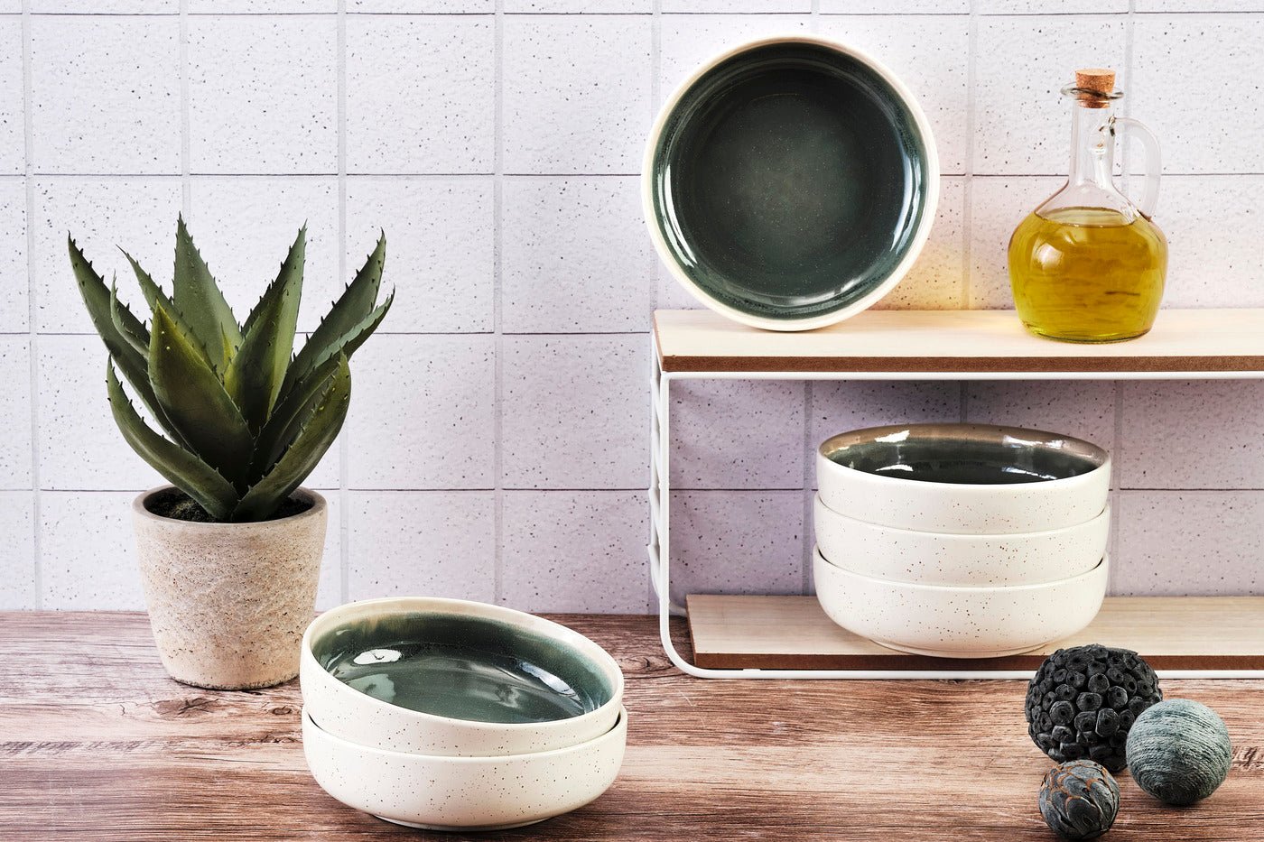 Bol oxygen ø17,5cm - 6 pièces - vert de gris BJORN Vert