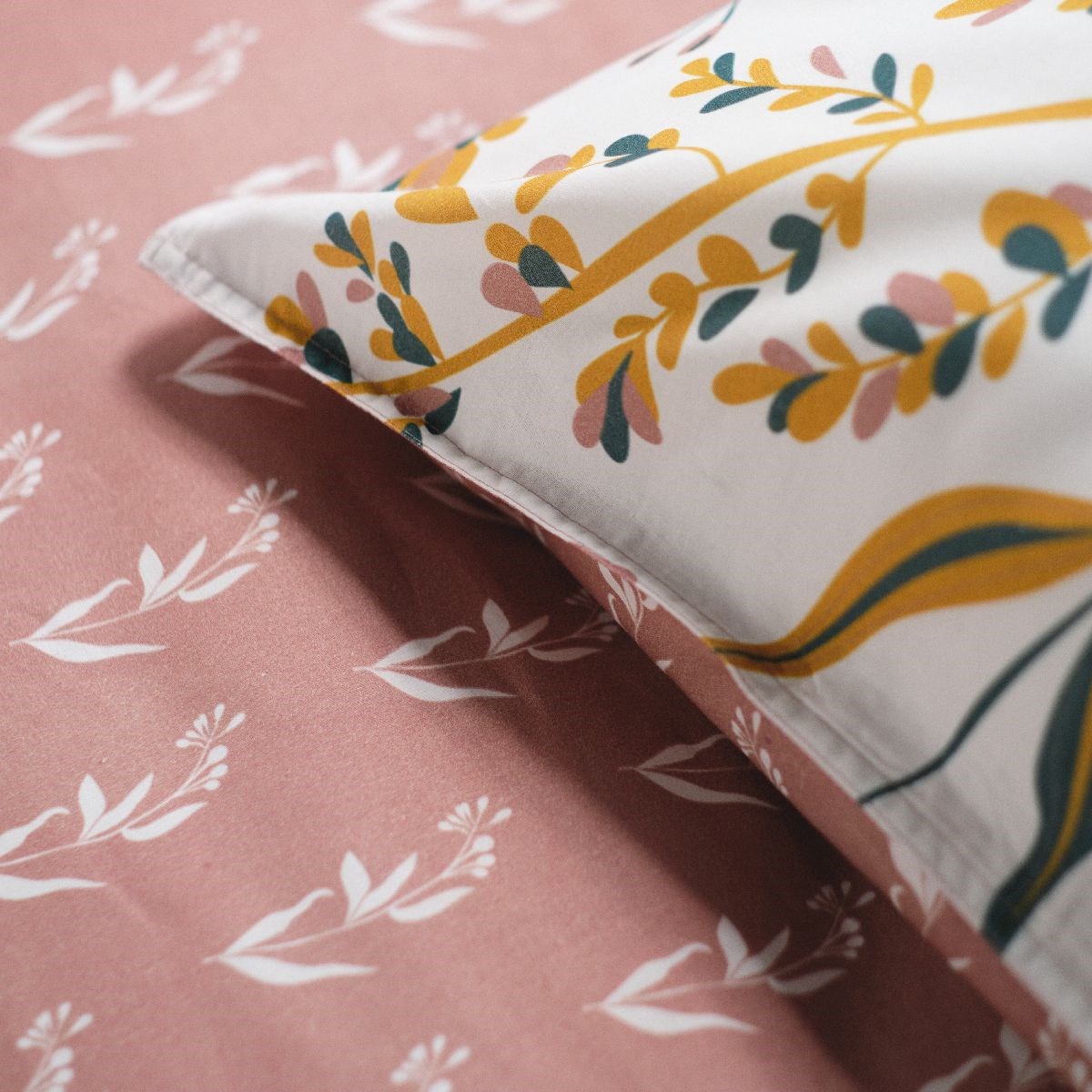 Printed cotton bedding set TODAY LINGE DE MAISON Pink