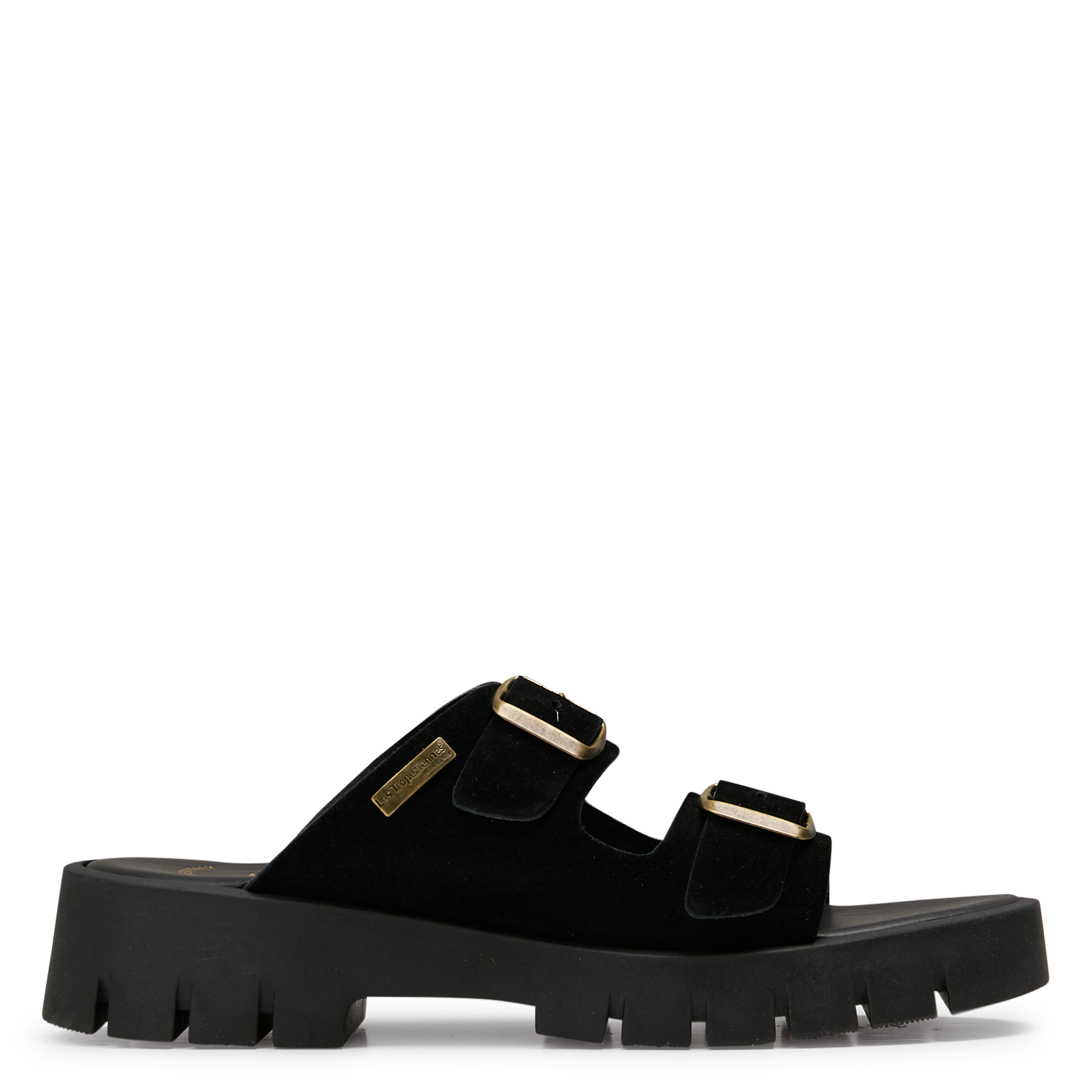 Fabia leather wedge sandals LES TROPEZIENNES PAR M.BELARBI Black