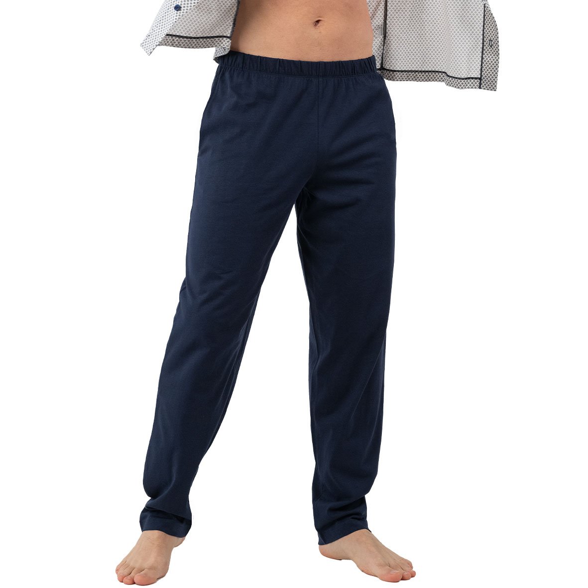 Men's long open collar mercerized pyjamas by Eminence EMINENCE Multicolored