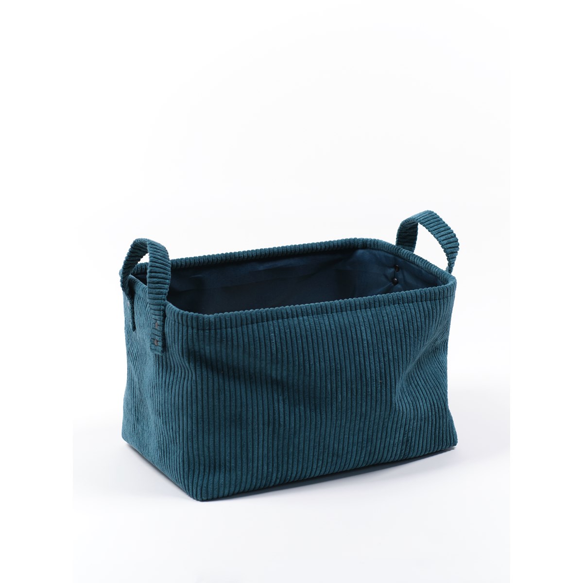 Panier de rangement rectangle en velours FACTORY Bleu