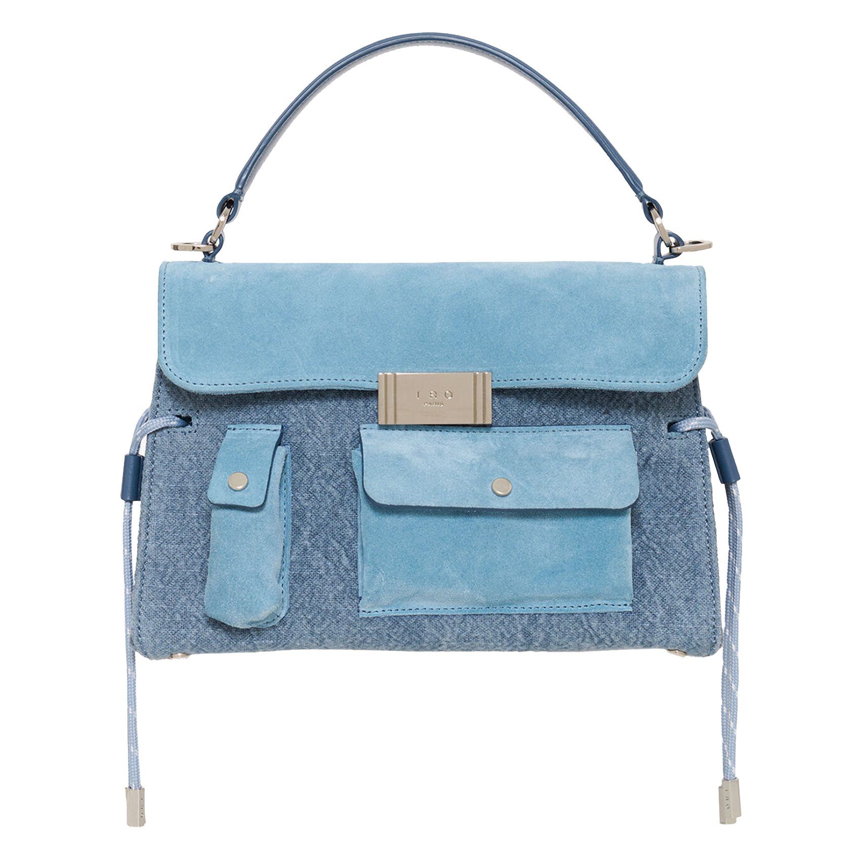 Crossbody bag in blended linen IRO Blue