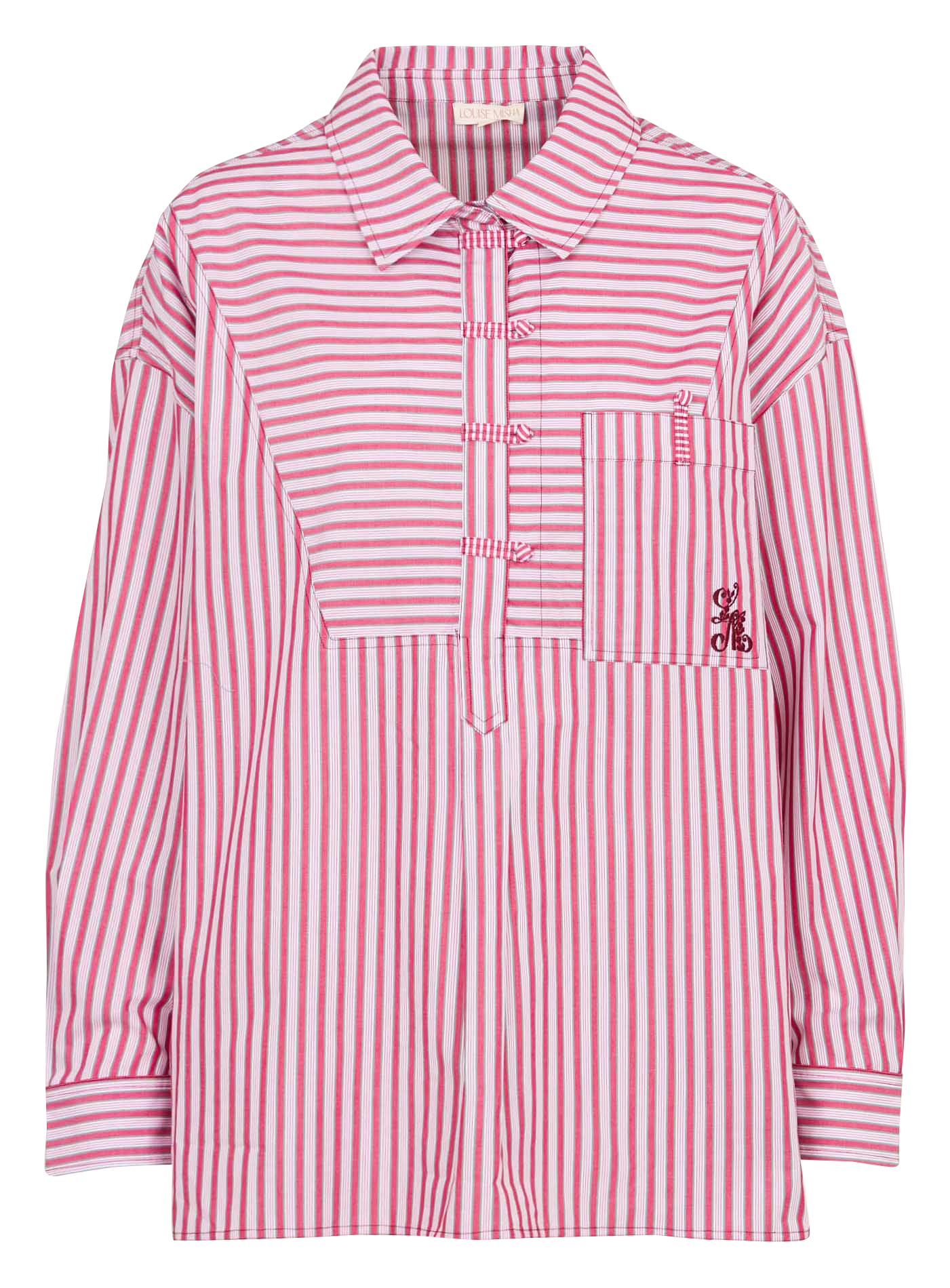Blouse oversize en coton rayé LOUISE MISHA Rose