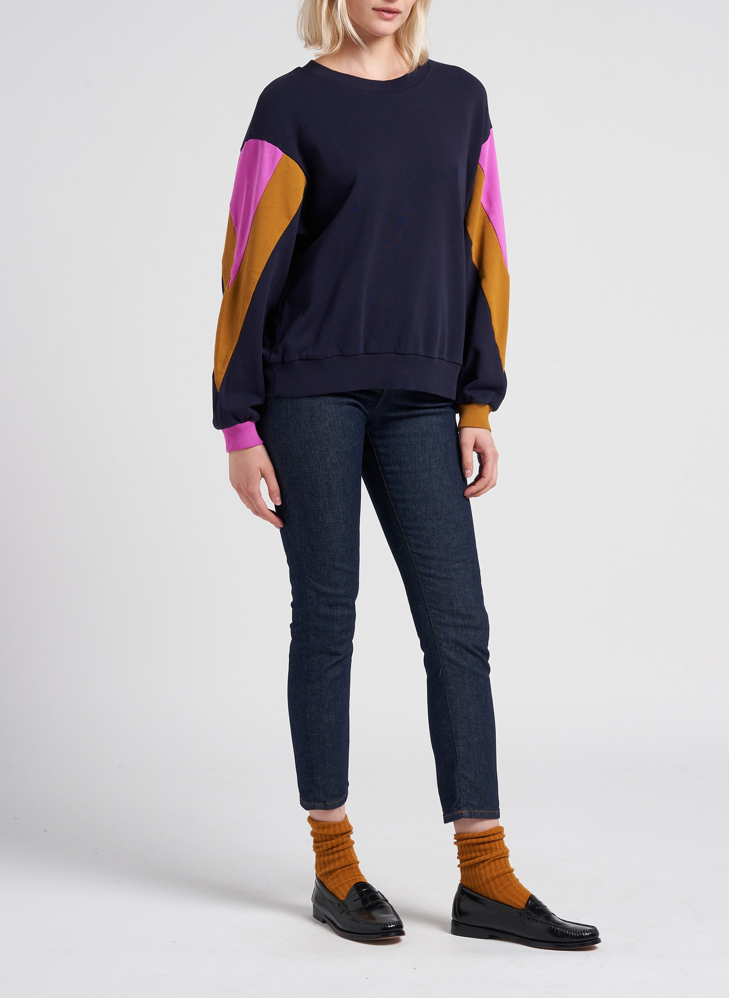 Slim-fit jeans met hoge taille ACQUAVERDE Blauw