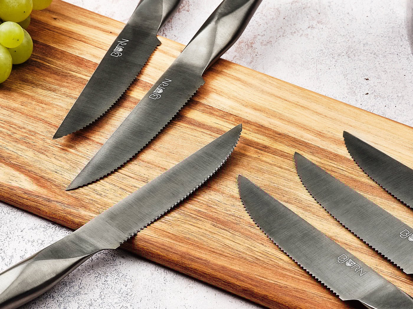 Larus Steak Knives - 6 pieces BJORN Grey