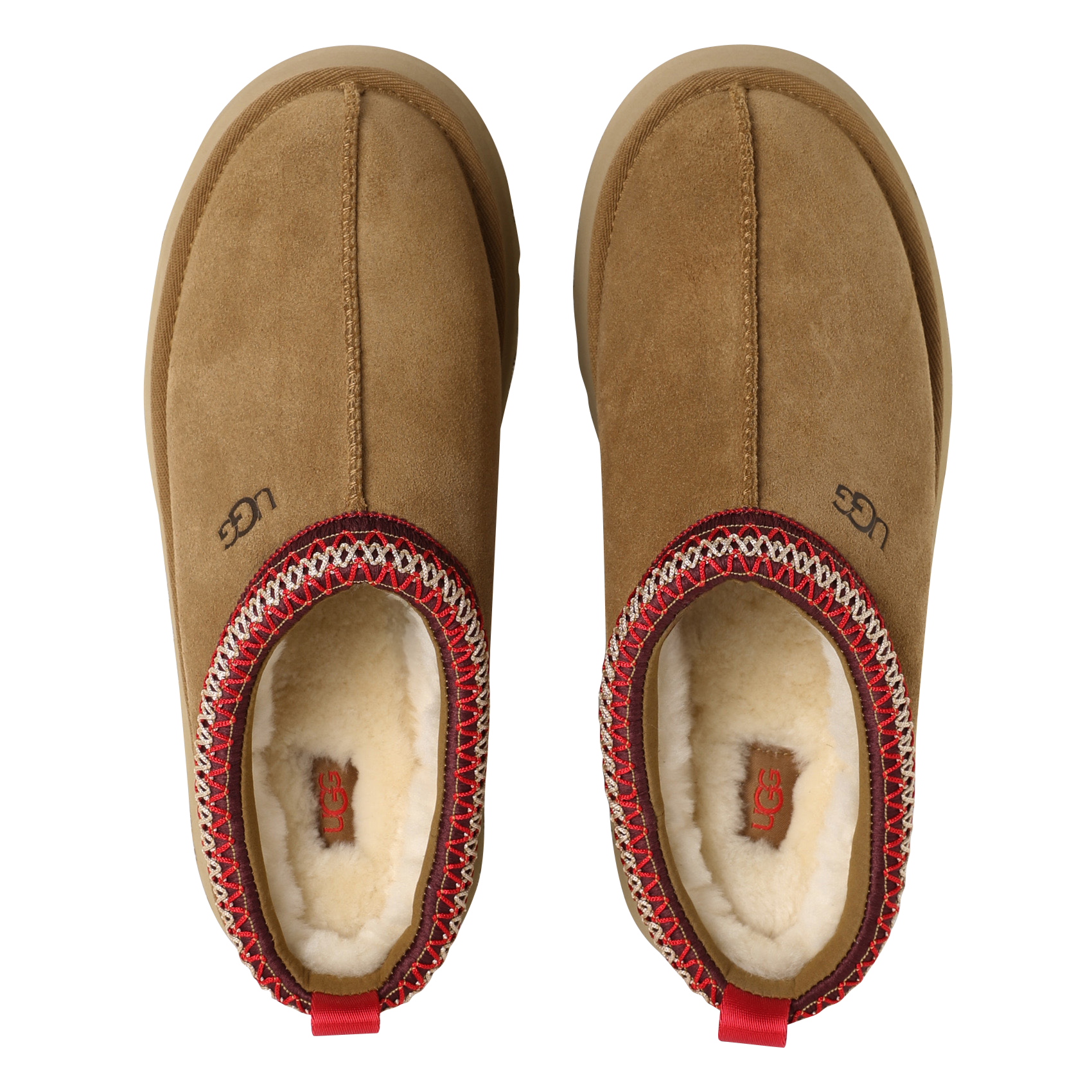 Deels leren klompen UGG Bruin