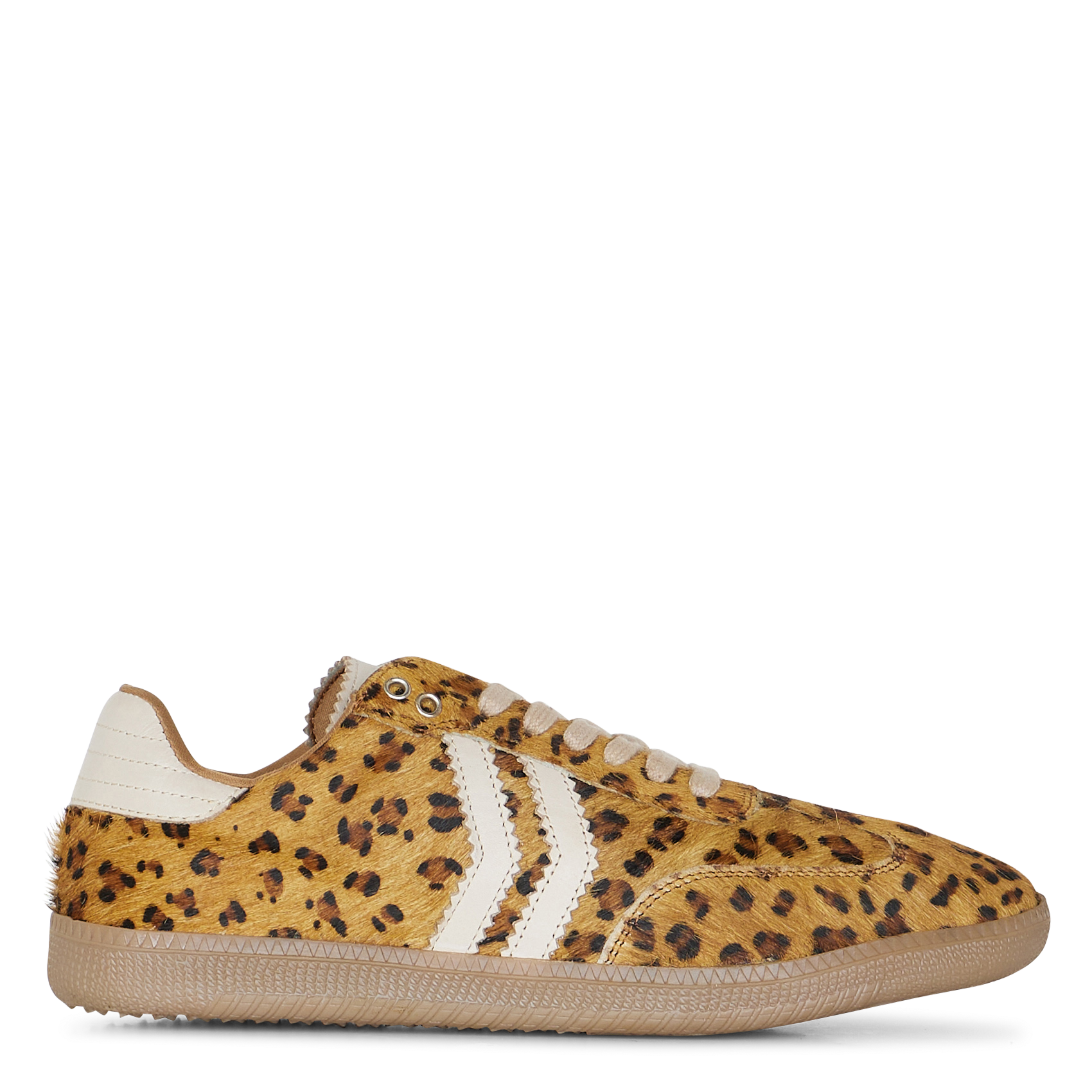 Low-top pony leather sneakers IKKS Brown