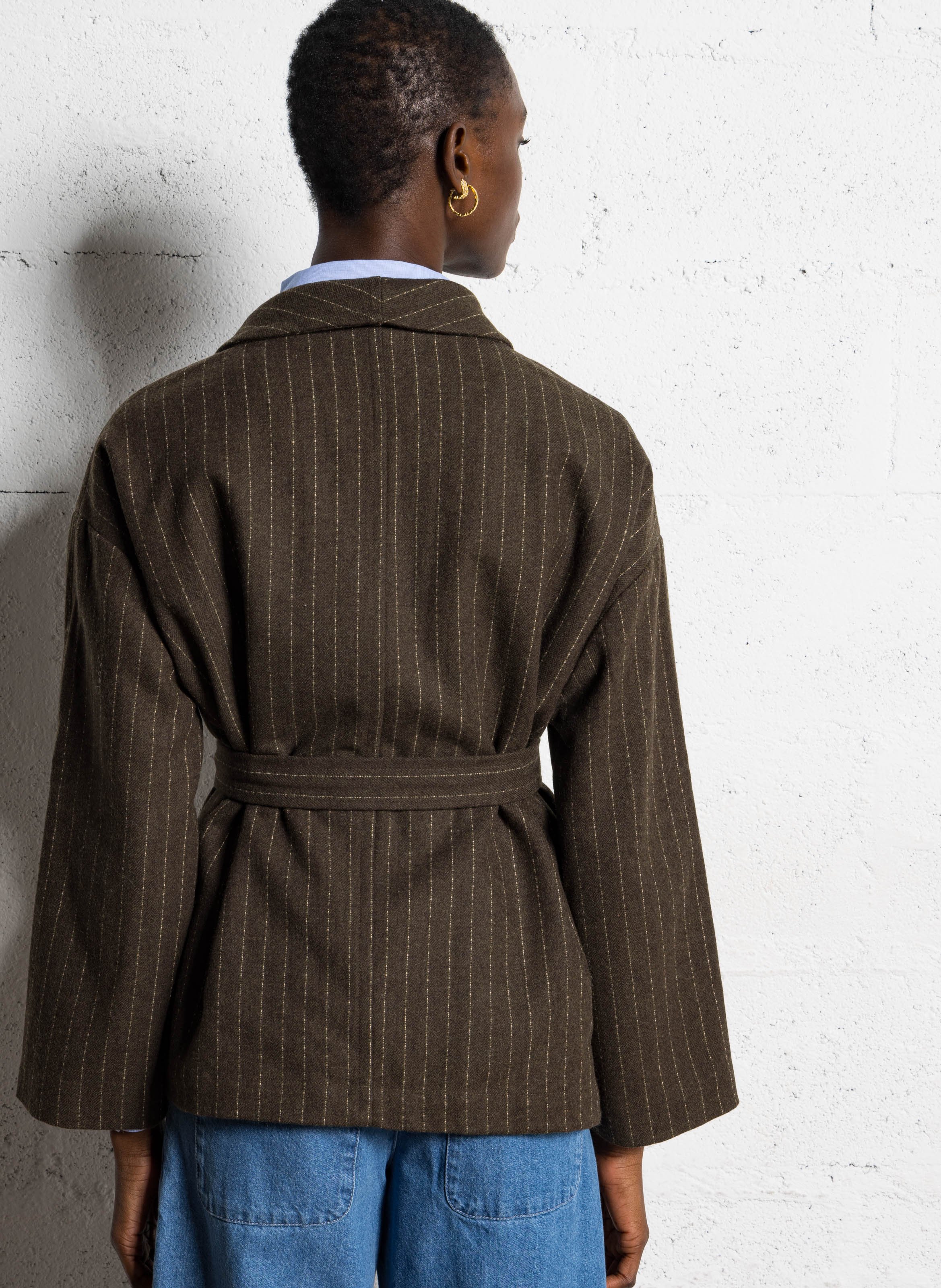 Jacket with tailored collar BELLA JONES Brown