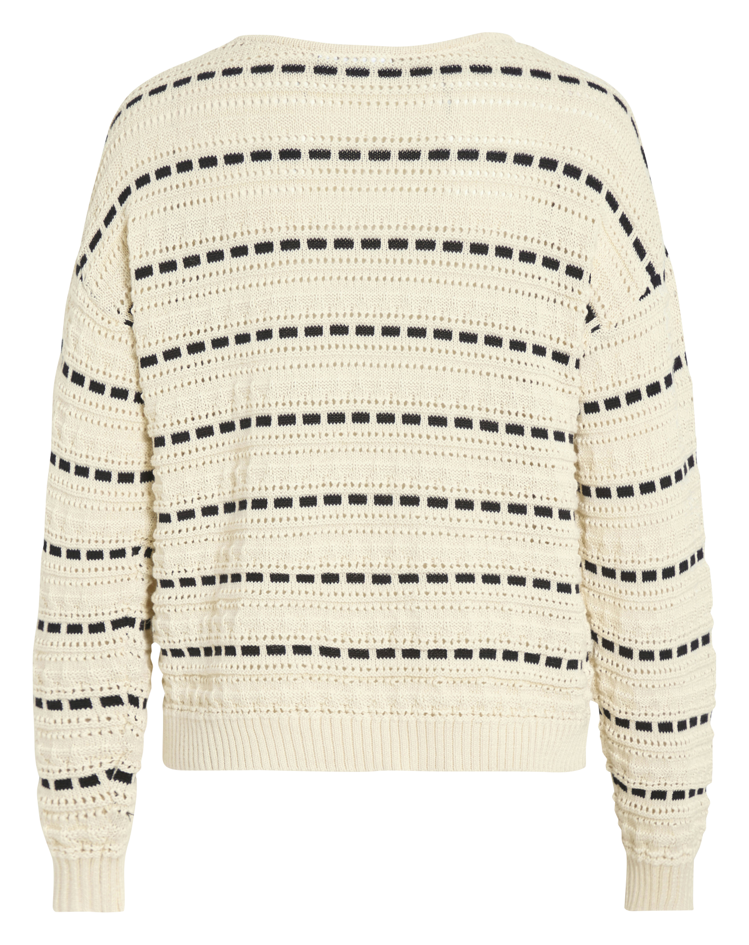 Pull col rond en coton mélangé VILA Beige