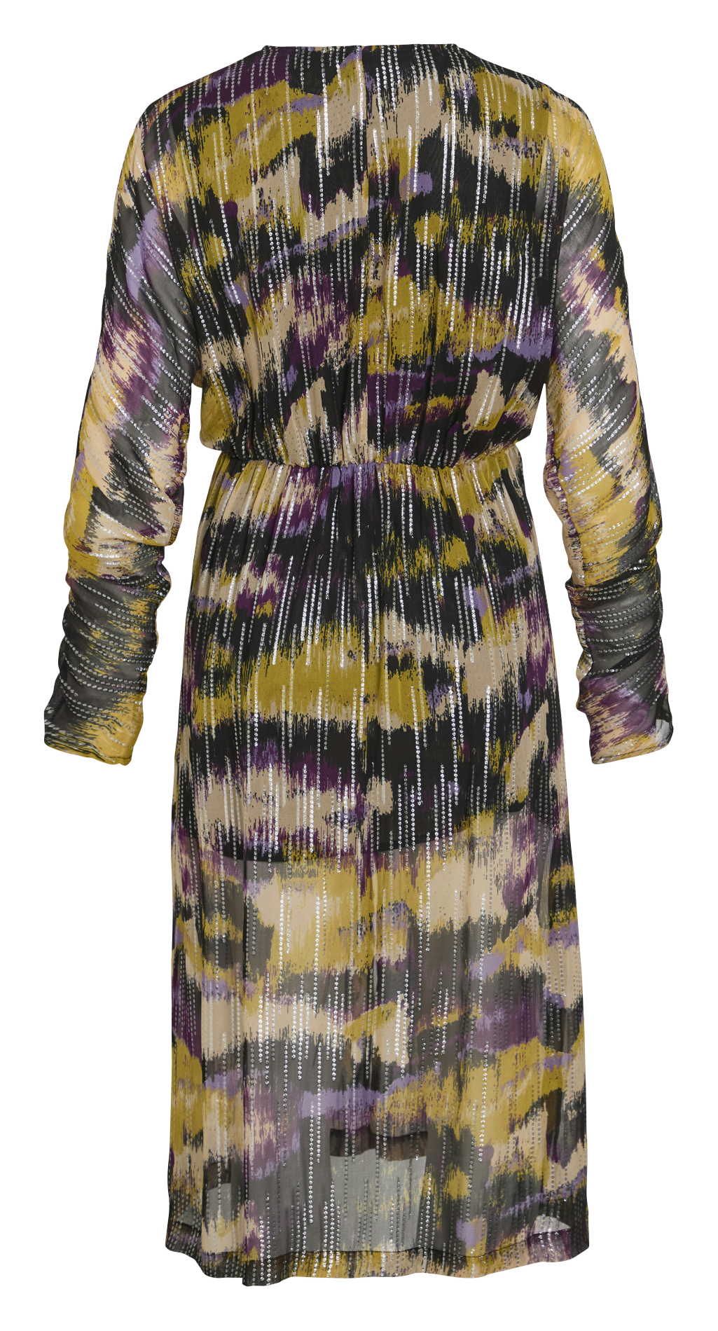 Robe midi col V imprimée VILA Violet