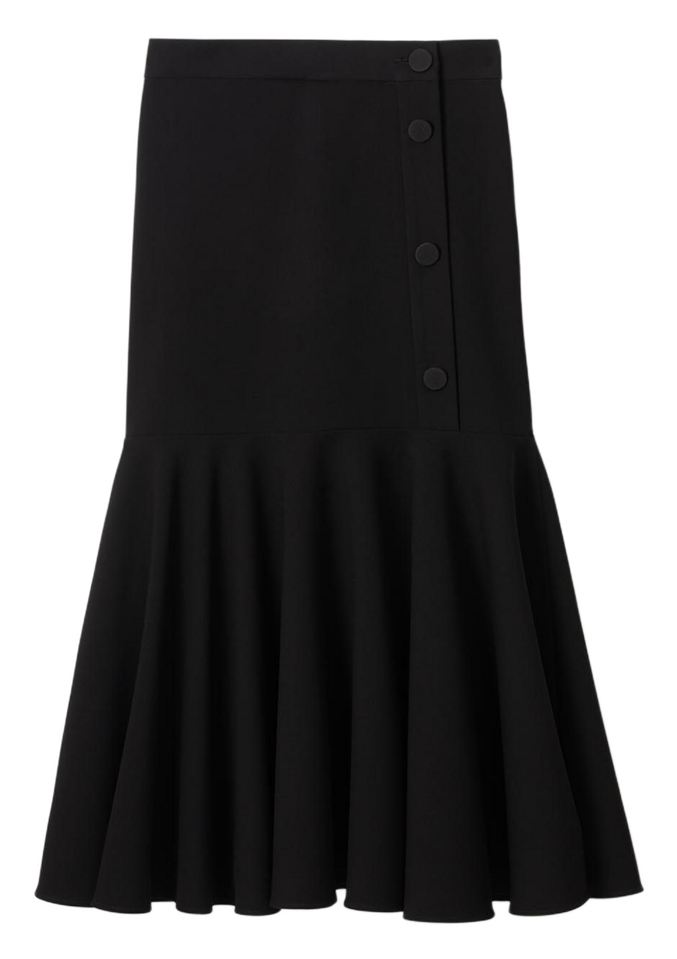 Jupe longue évasée et volantée SANDRO Noir