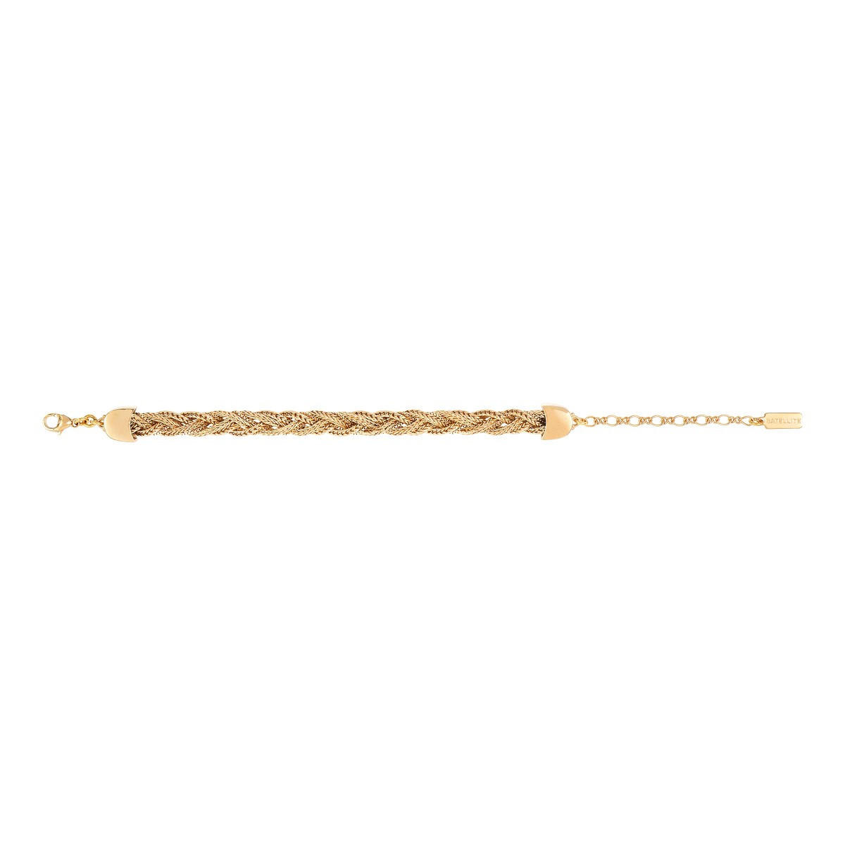 Adjustable braided bracelet in gold-plated metal SATELLITE PARIS No Color