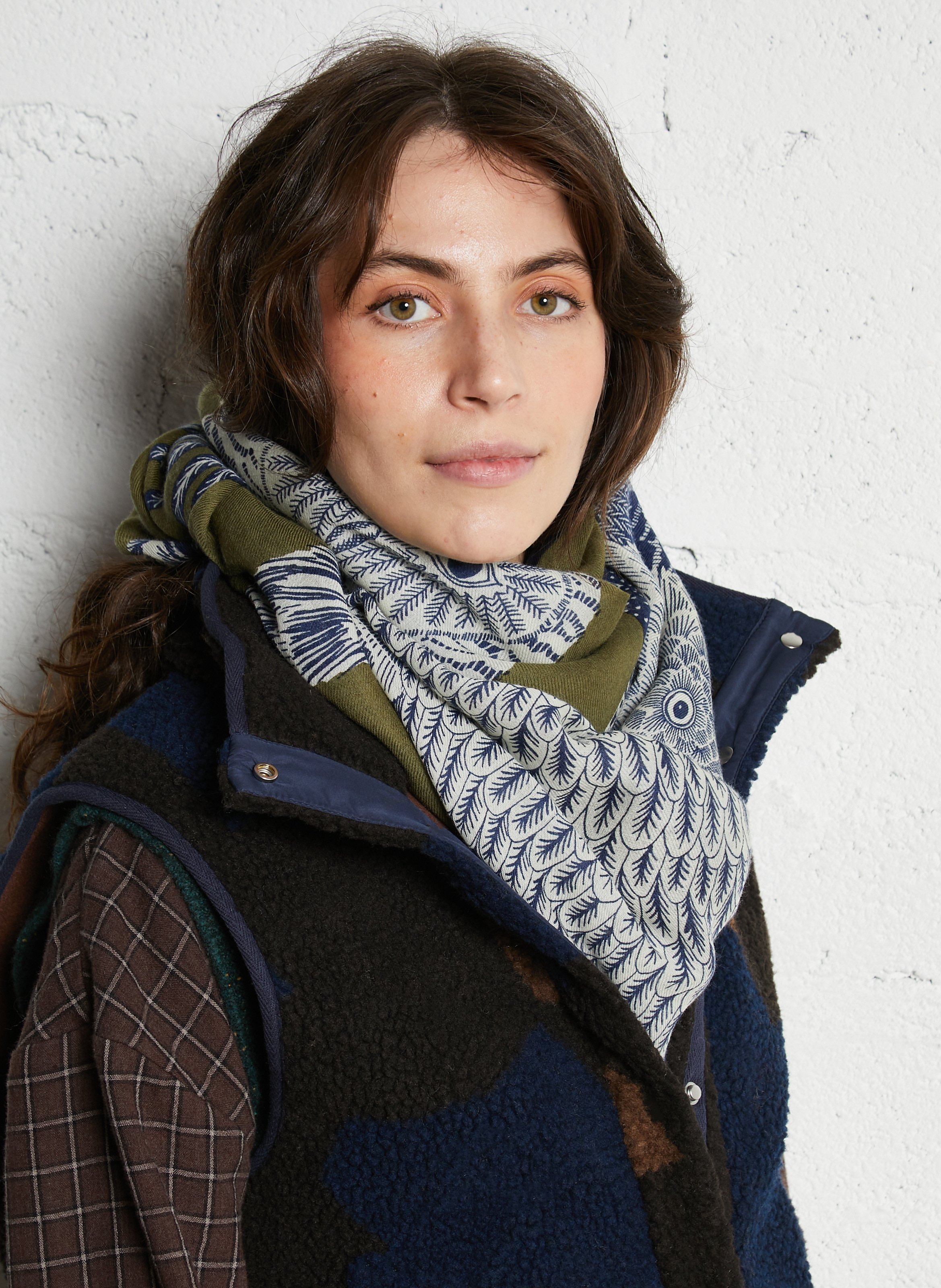 Wollschal INOUI EDITIONS Khaki