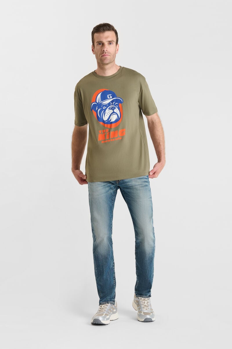 Tommy Badge T-shirt LE TEMPS DES CERISES Khaki