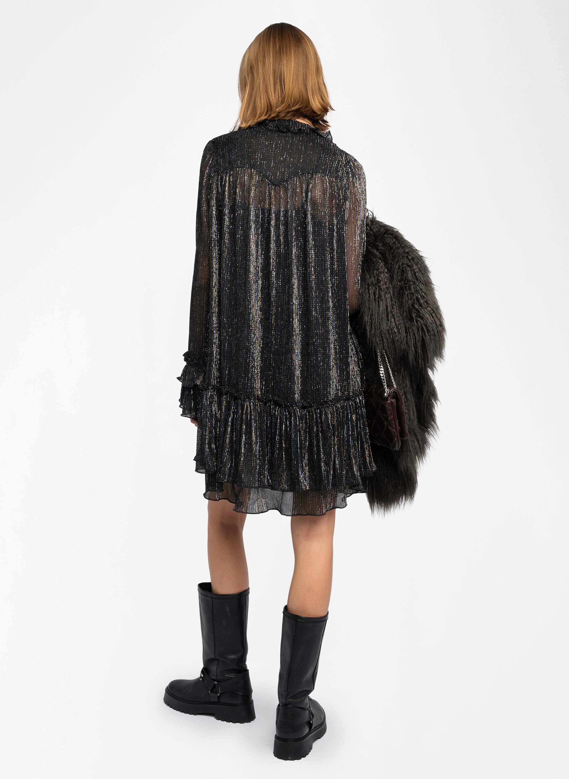 Robe courte droite col V ZADIG&VOLTAIRE Noir