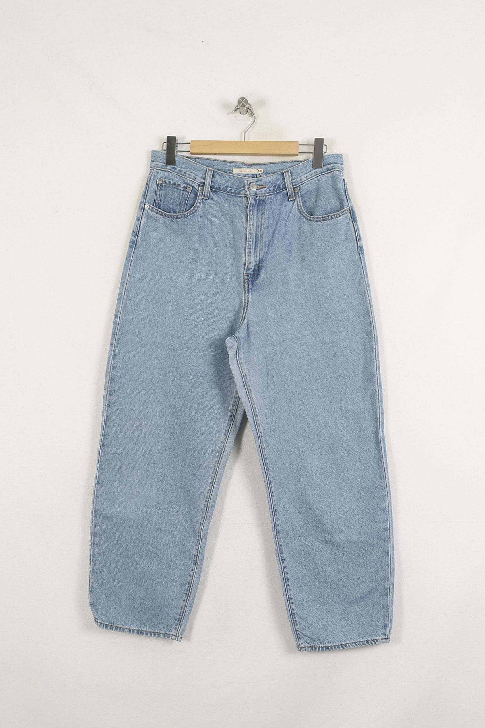 Cropped slim jeans with studs LEVI'S - Seconde main Blue