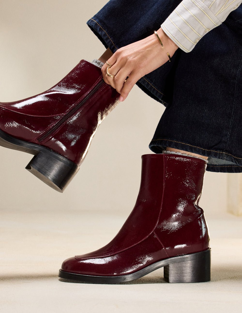 Ankle boots with heel ODAJE EX. M.MOUSTACHE Red