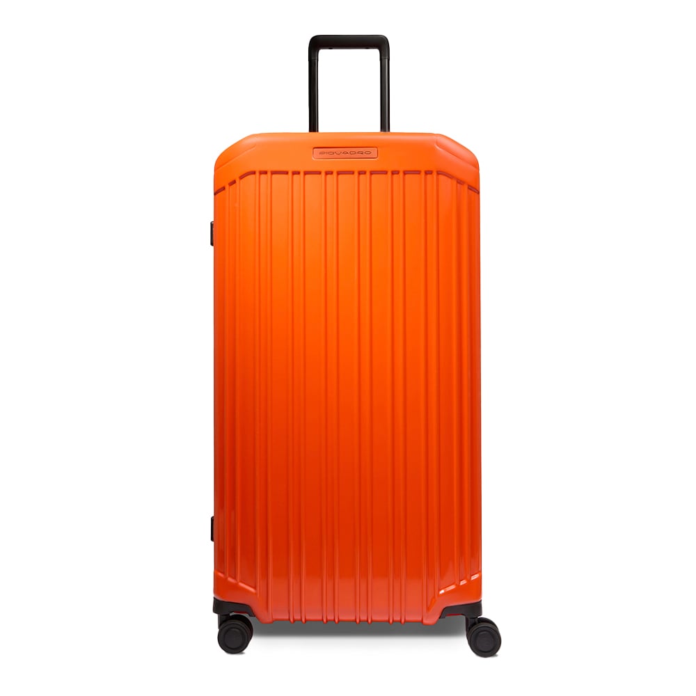 4-wheel trunk format trolley suitcase with TSA lock and removable washable lining PIQUADRO Orange