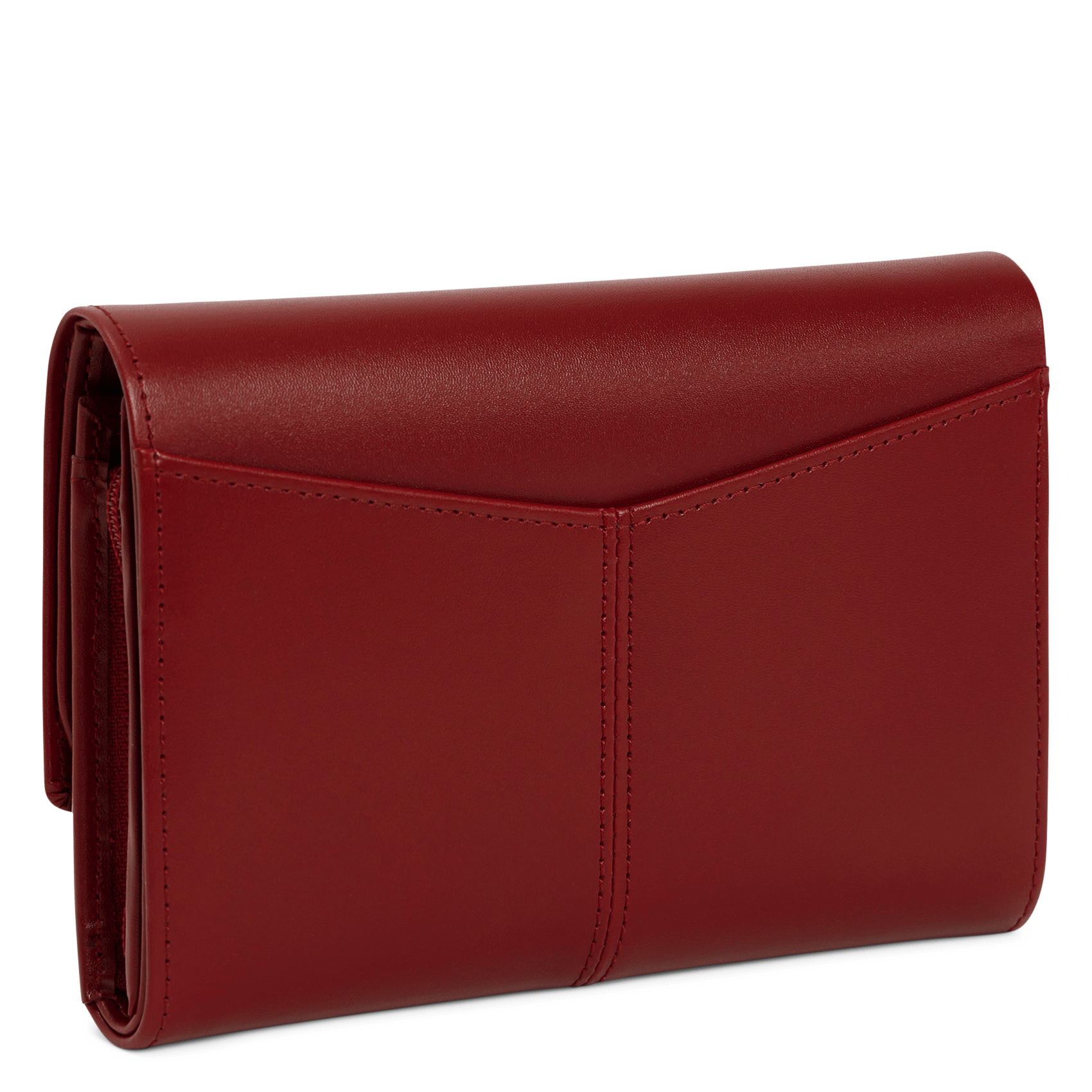 Smooth leather wallet Red