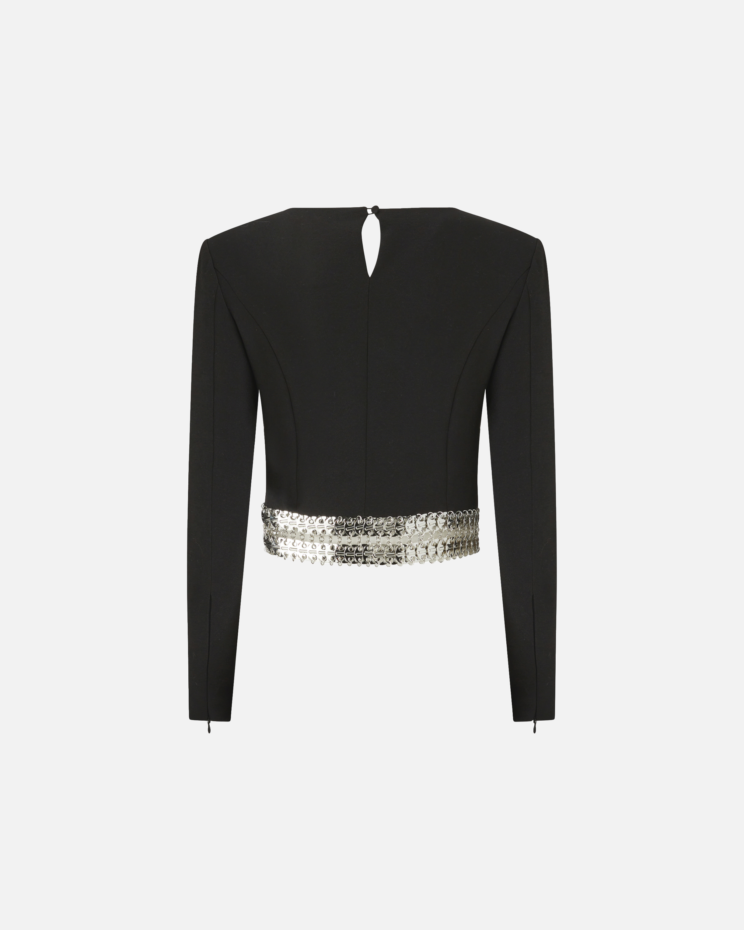 Long-sleeved top with metal decorations PINKO Black