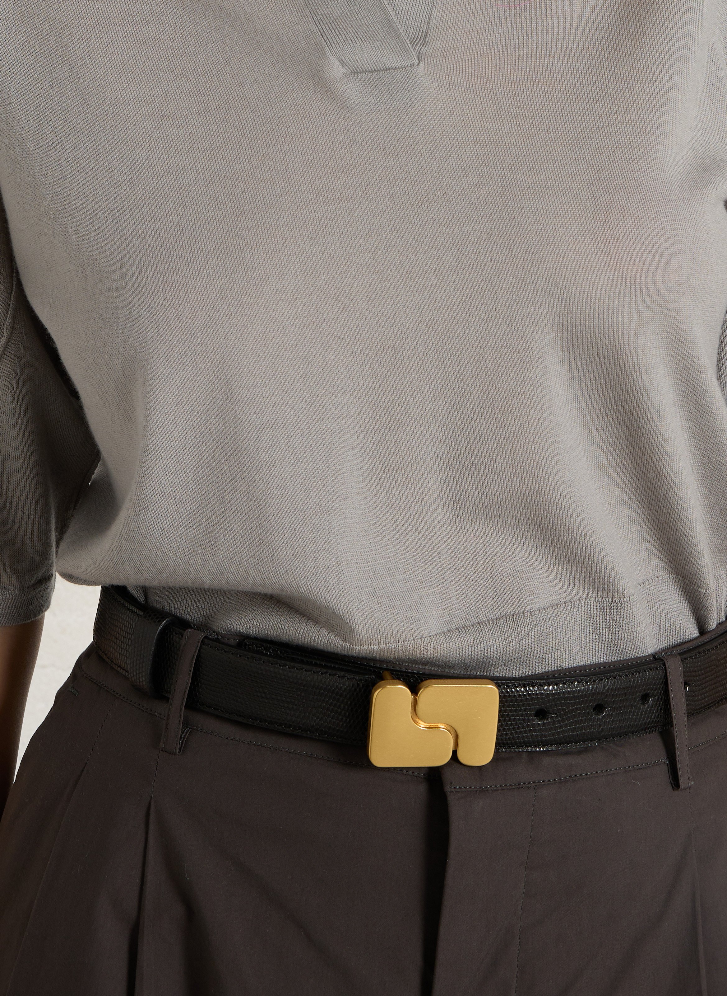 - Buckle closure. - Width: 3 cm.  SOEUR Black