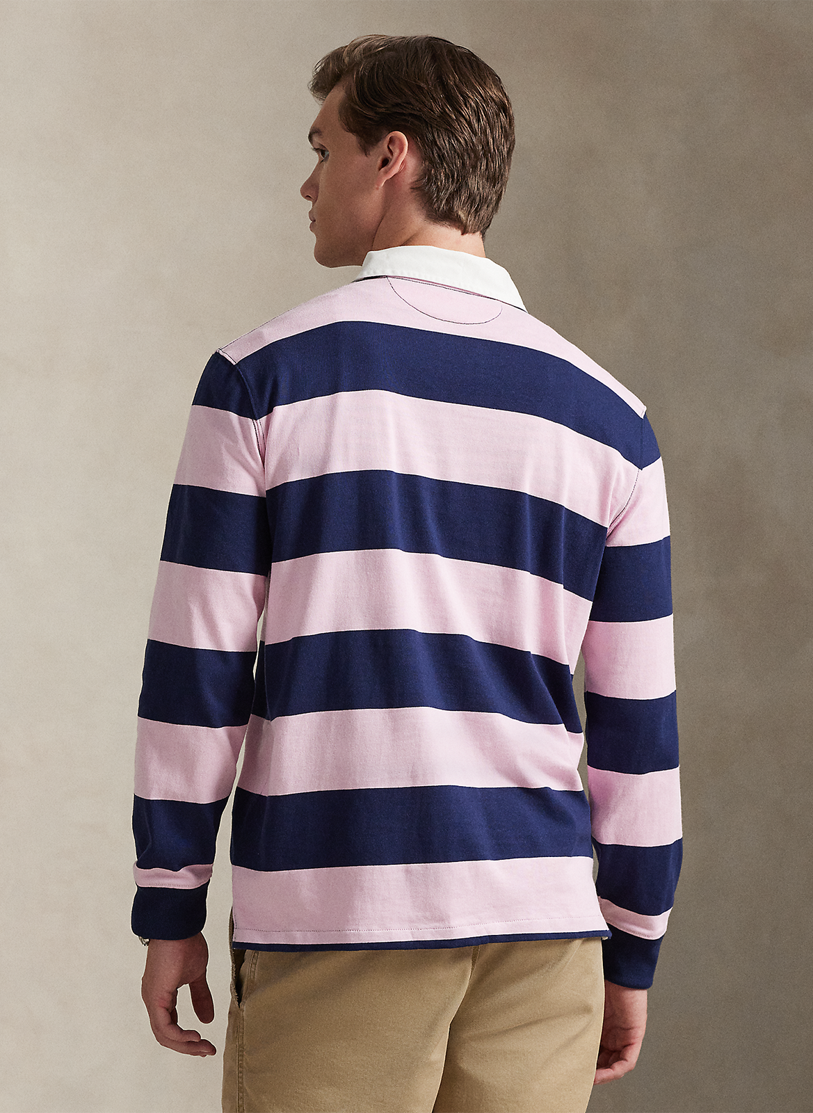 Striped classic-fit cotton polo POLO RALPH LAUREN Pink