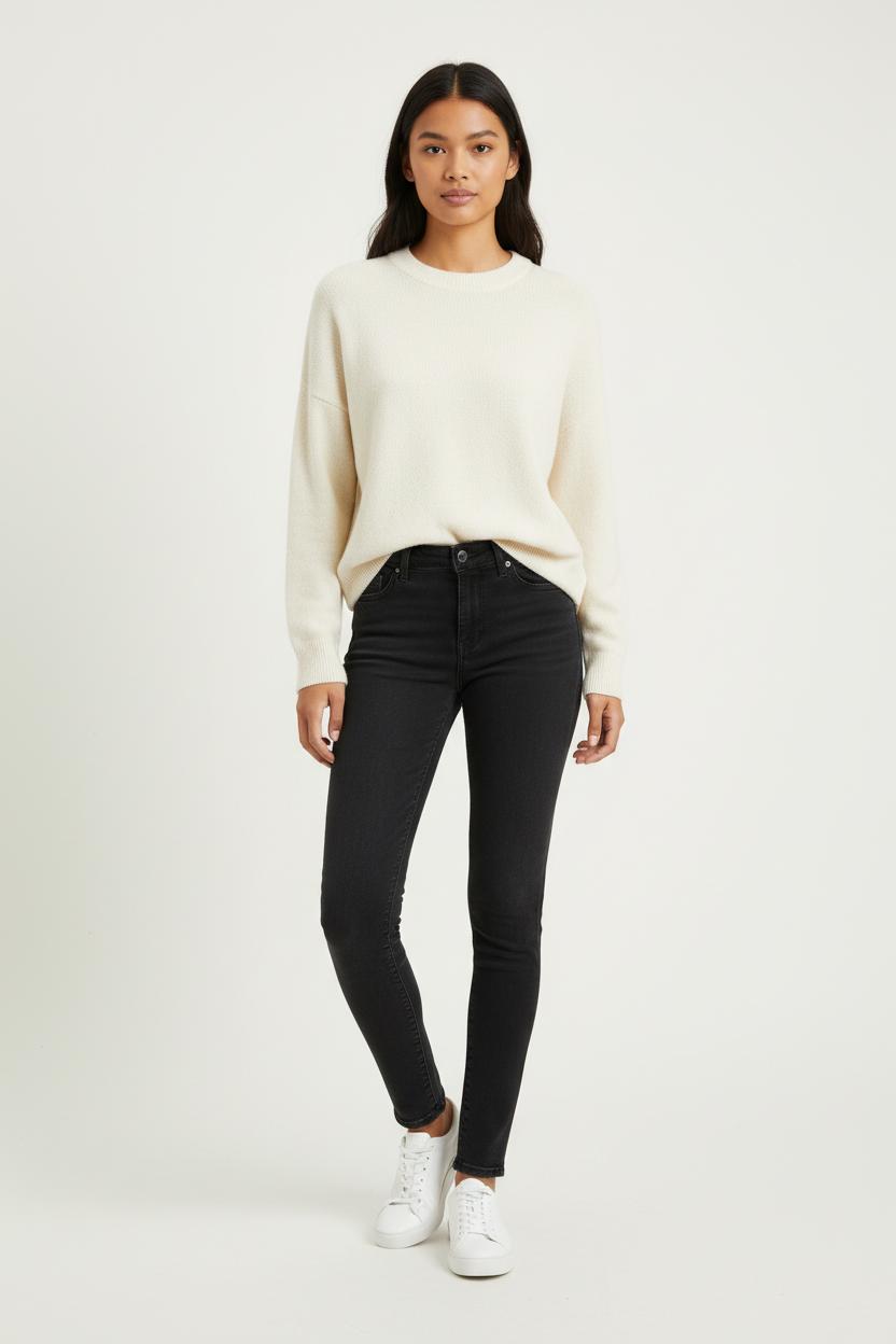 Cropped slim jeans with studs LEVI'S - Seconde main Black