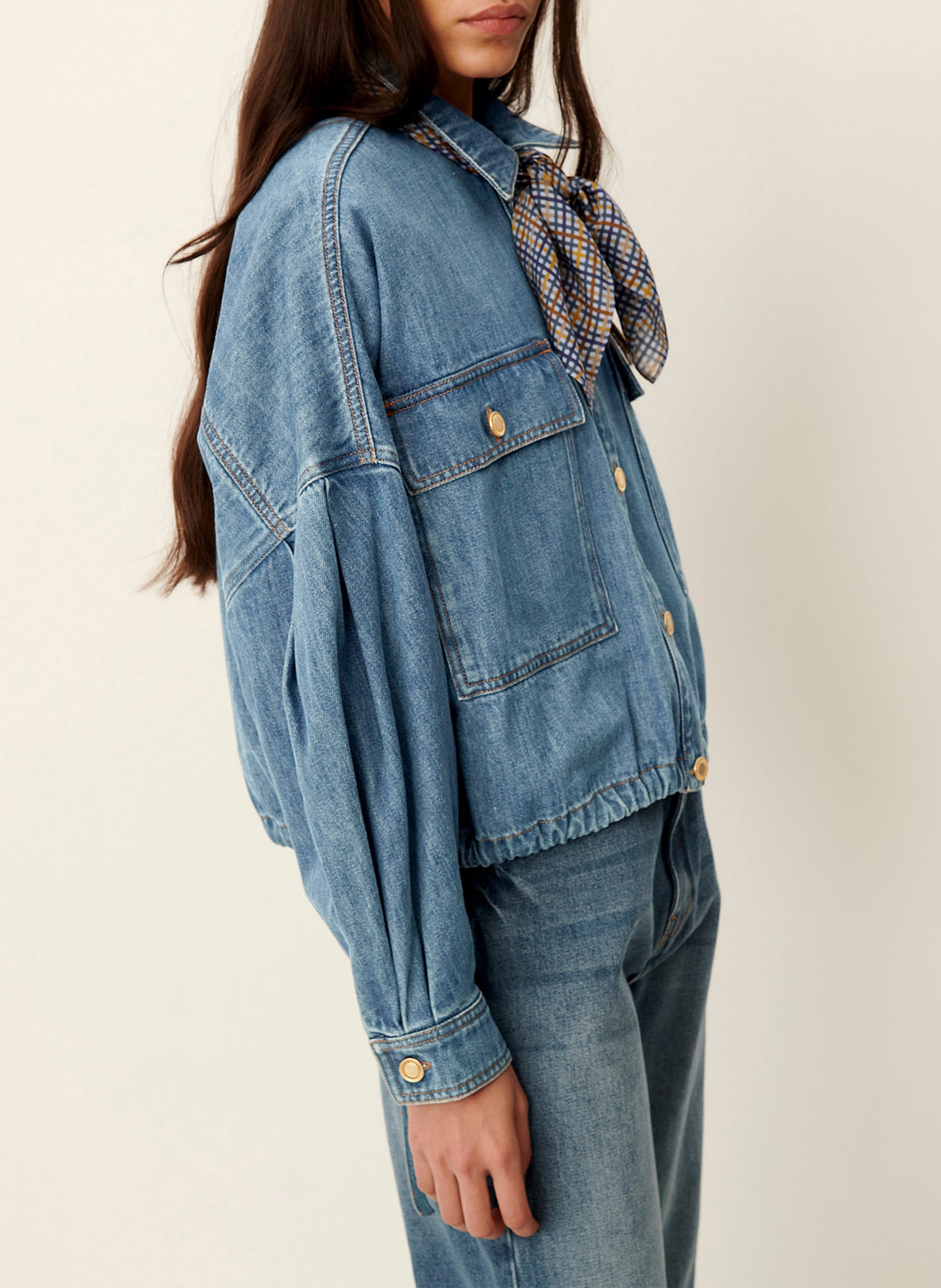 Baumwoll-Blazer SESSUN Blau